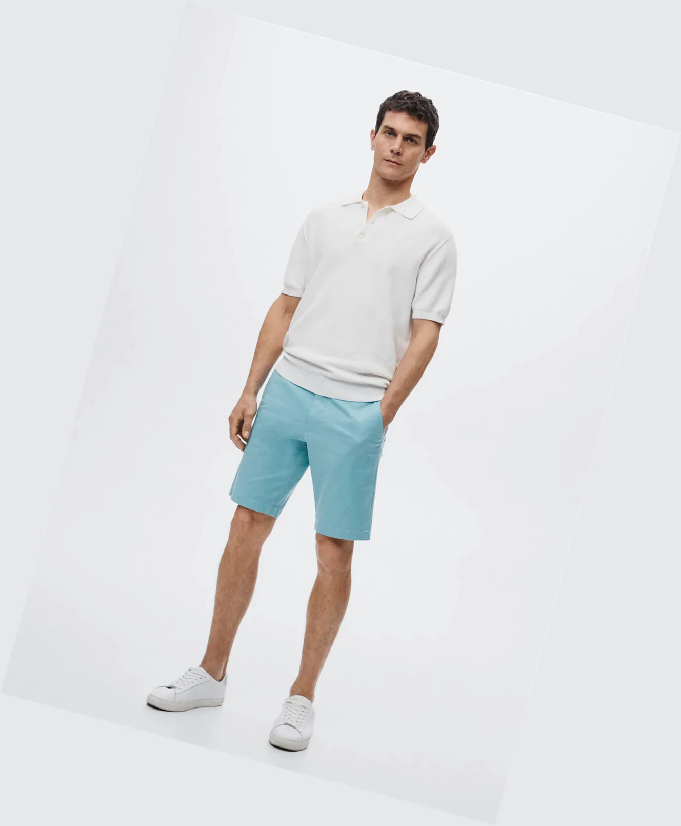 Bermudy Mango Chino Panske Modre | SK859893