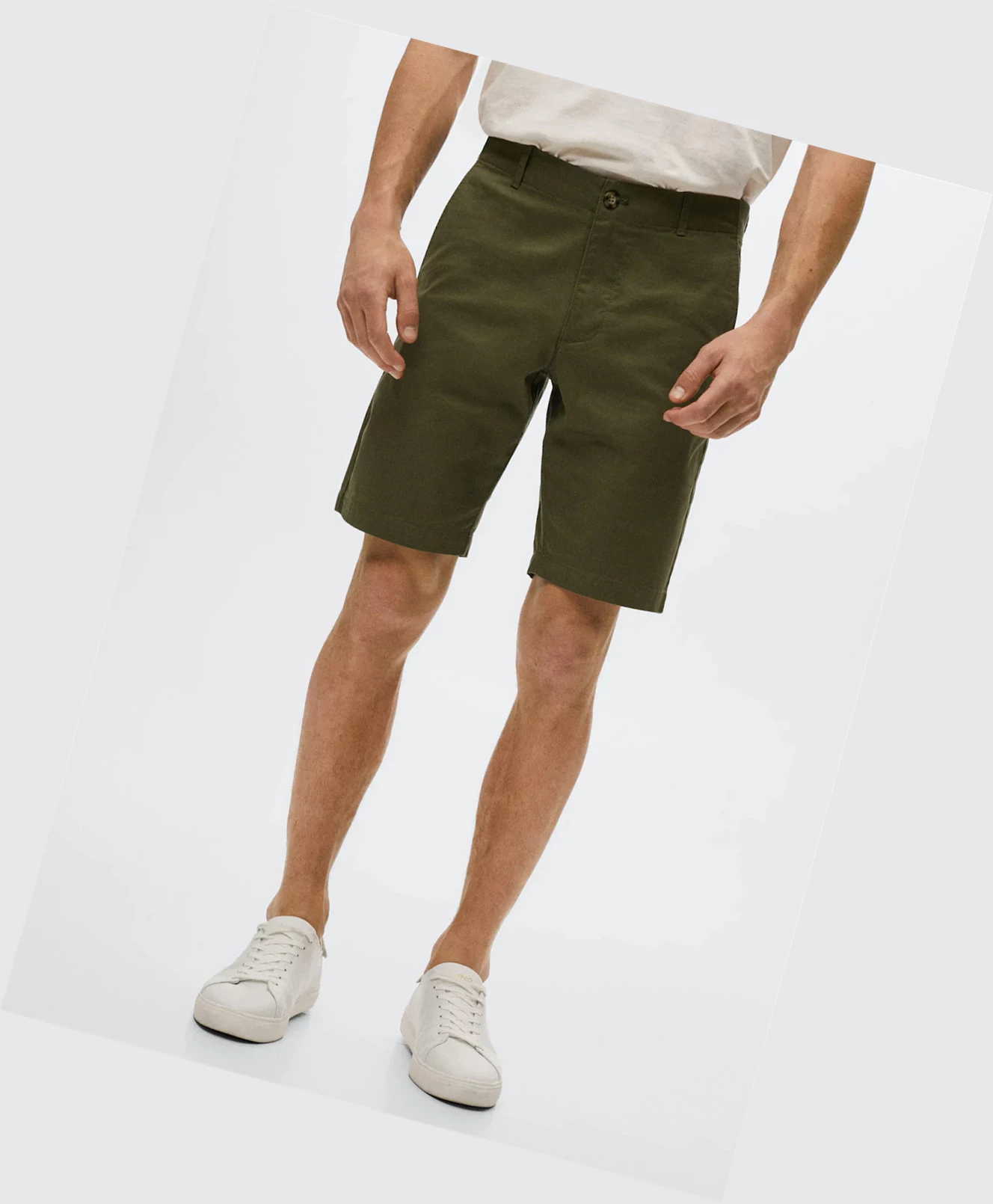 Bermudy Mango Chino Panske Zelene | SK859913