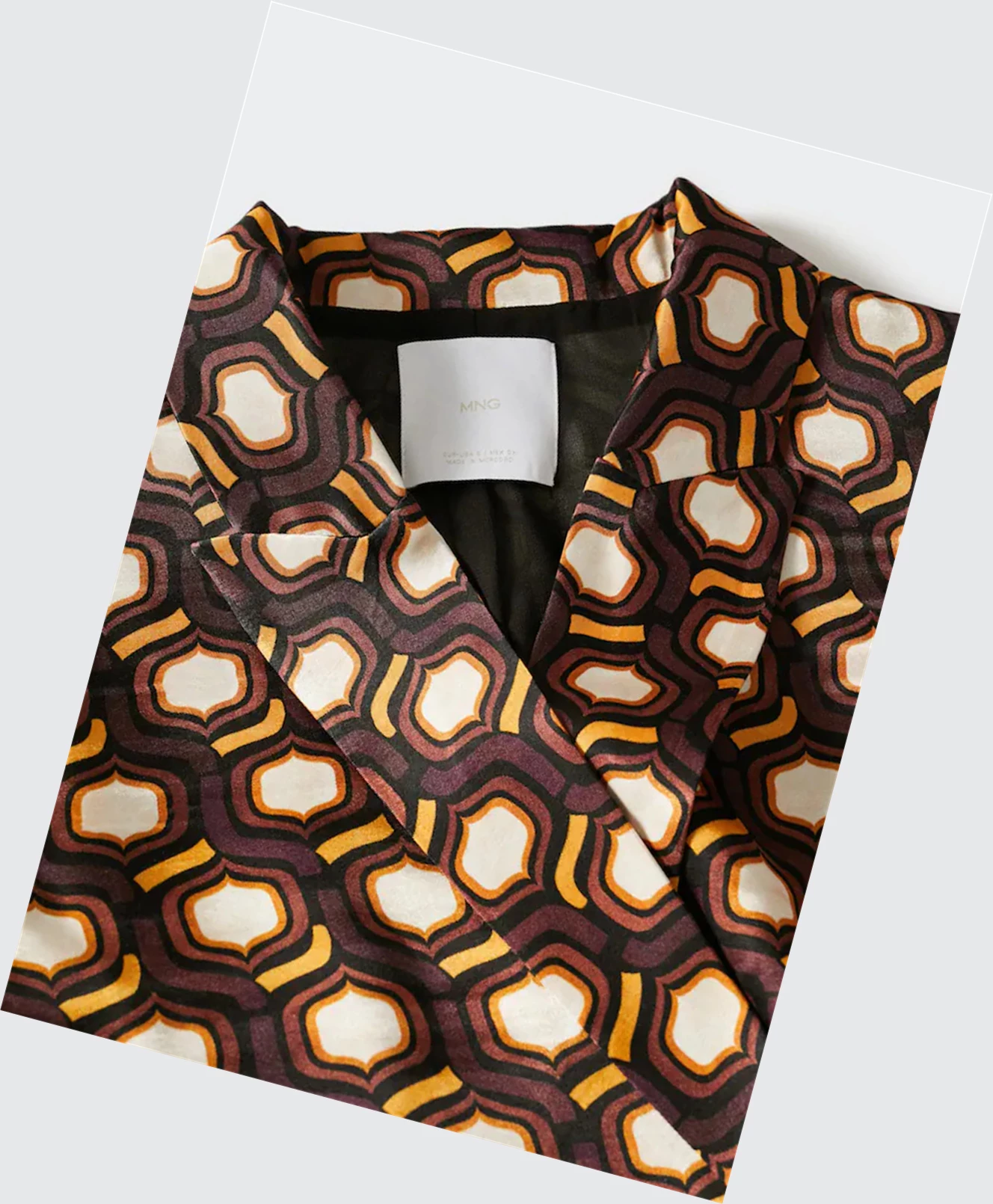 Blejzre Mango Geometric Print Double-breasted Damske Hnede | SK860087