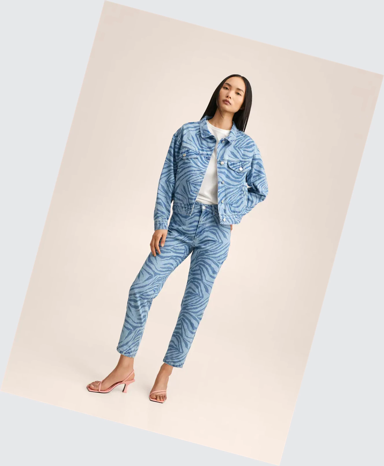 Bundy Mango Oversize Denim Damske Modre | SK860772