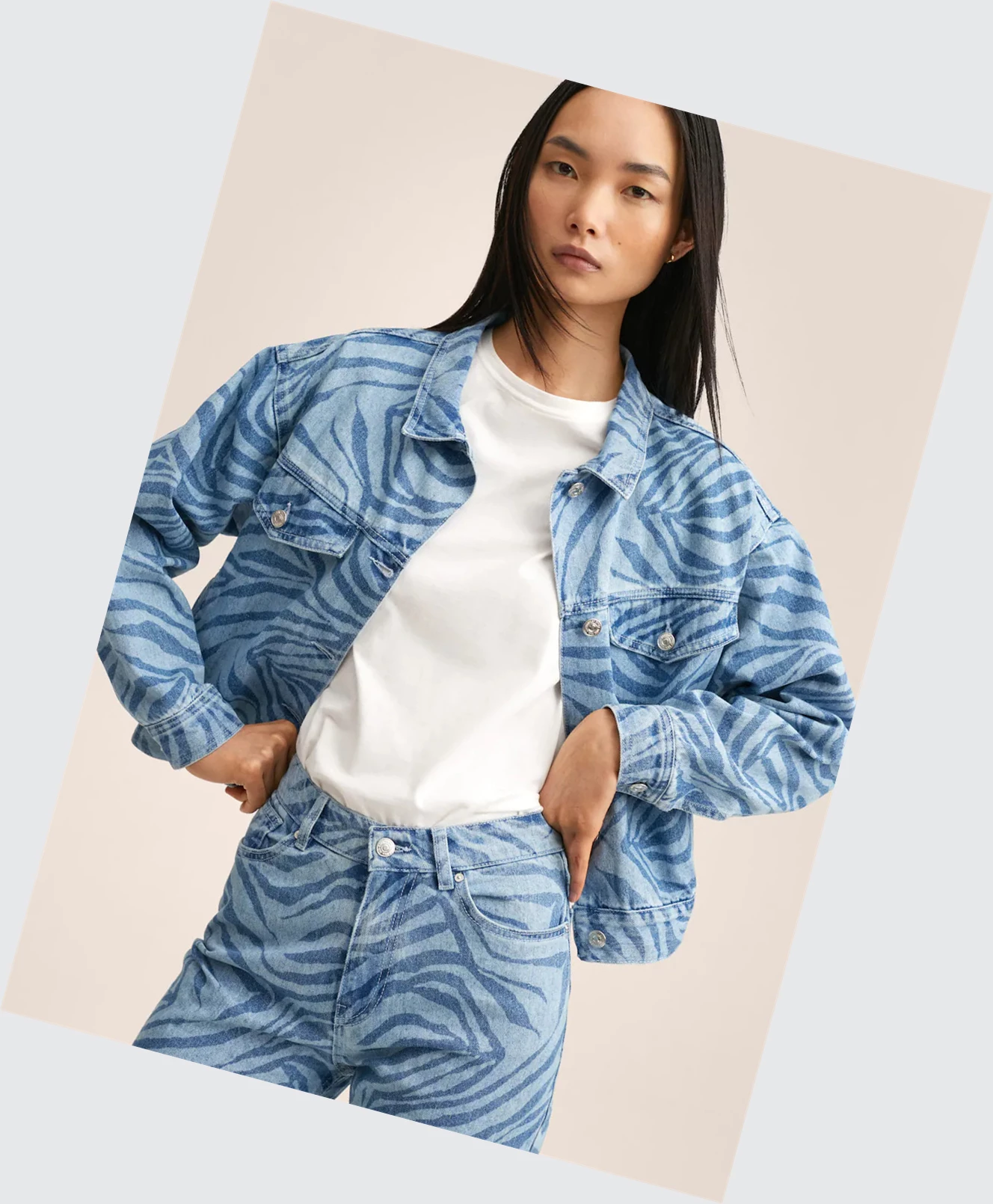 Bundy Mango Oversize Denim Damske Modre | SK860772