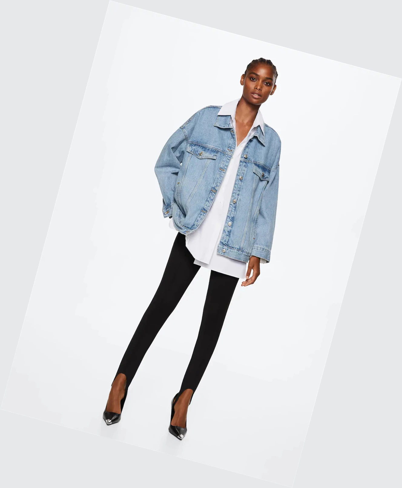 Bundy Mango Oversize Denim Damske Modre | SK860813