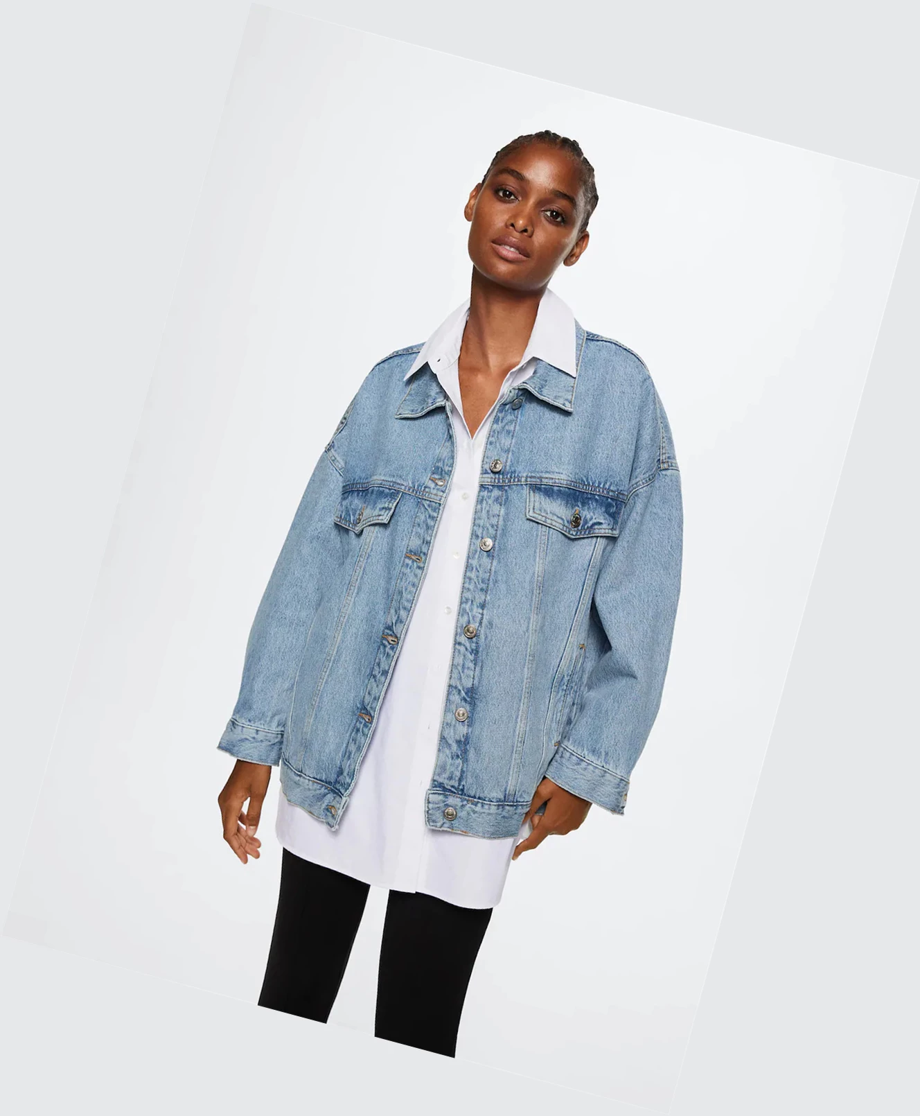 Bundy Mango Oversize Denim Damske Modre | SK860813