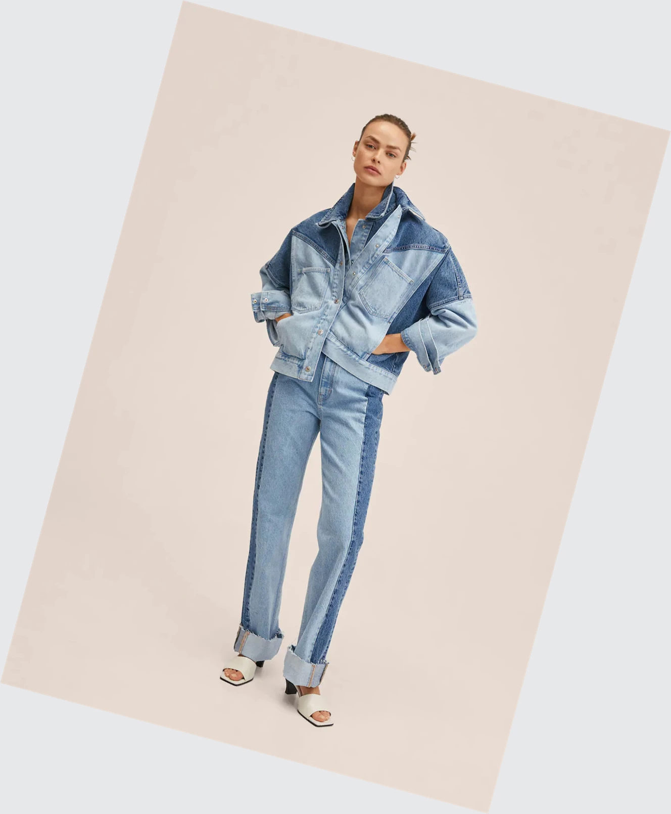 Bundy Mango Oversize Denim Damske Modre | SK860850