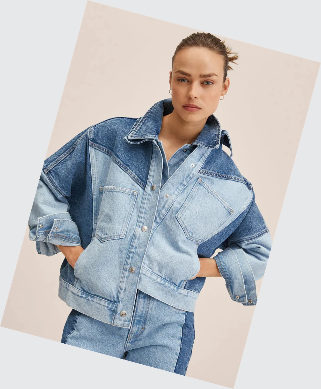 Bundy Mango Oversize Denim Damske Modre | SK860850