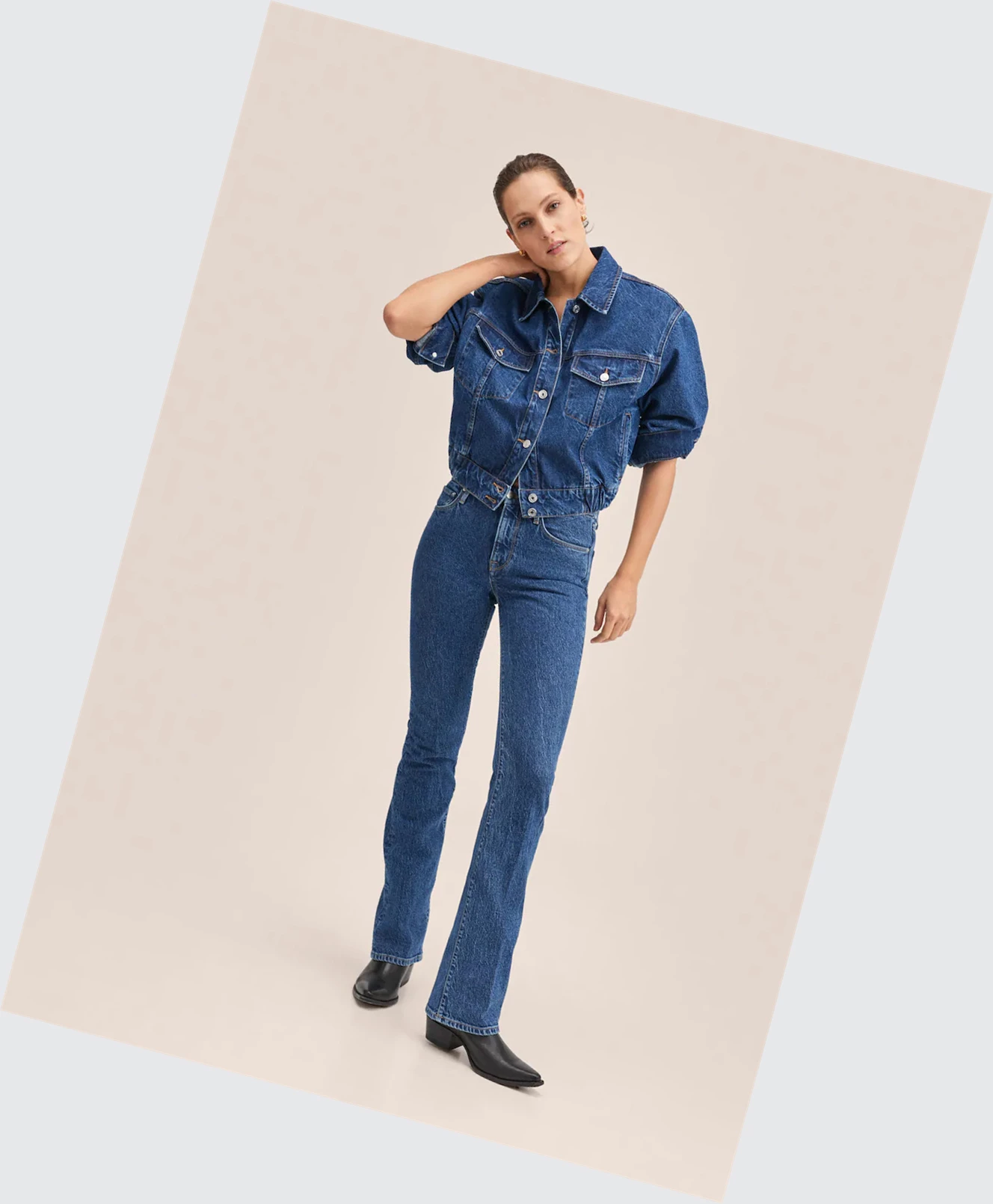 Bundy Mango Oversize Denim Damske Tmavo Modre | SK860802