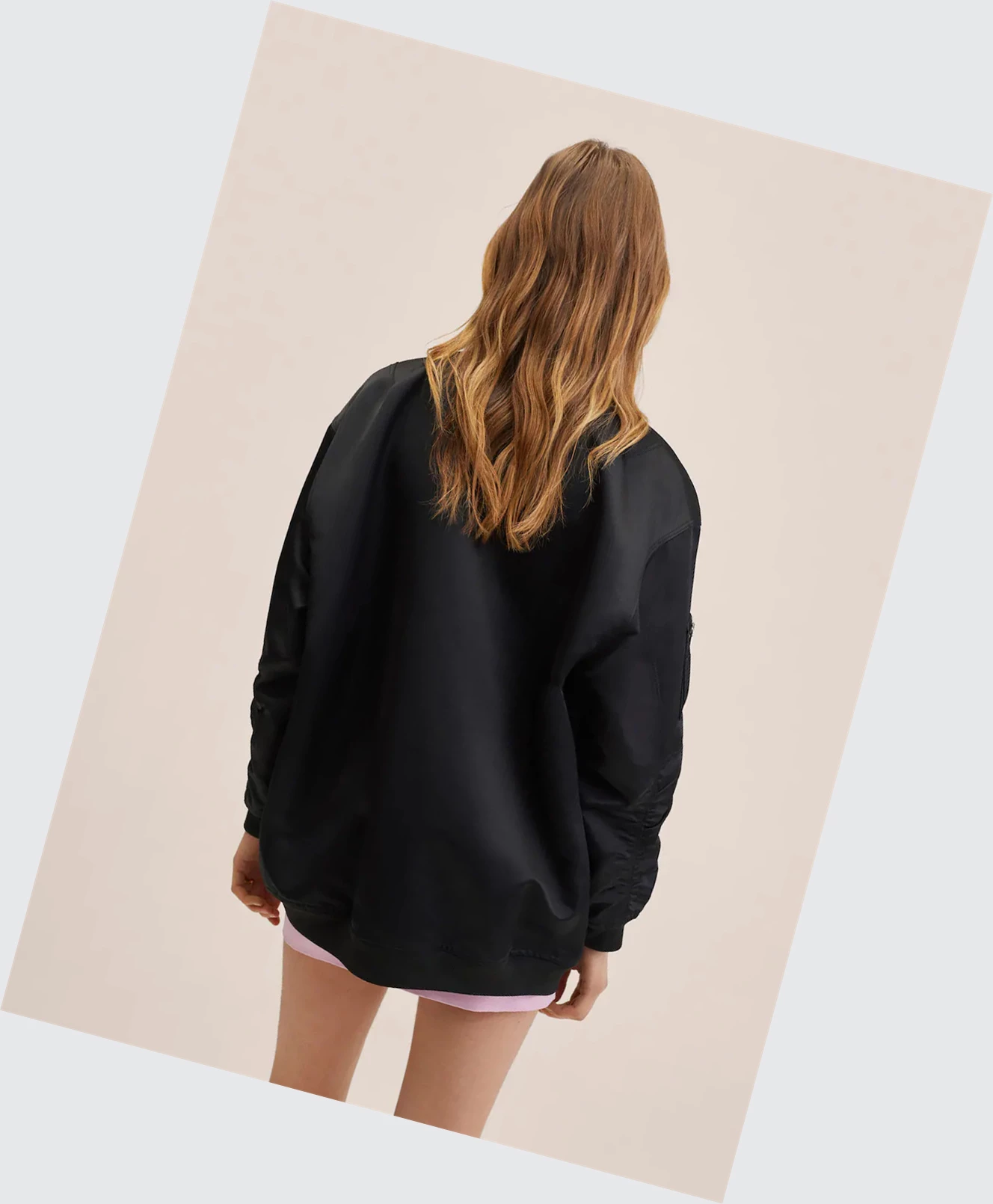 Bundy Mango Oversized Bomber Damske Čierne | SK860821