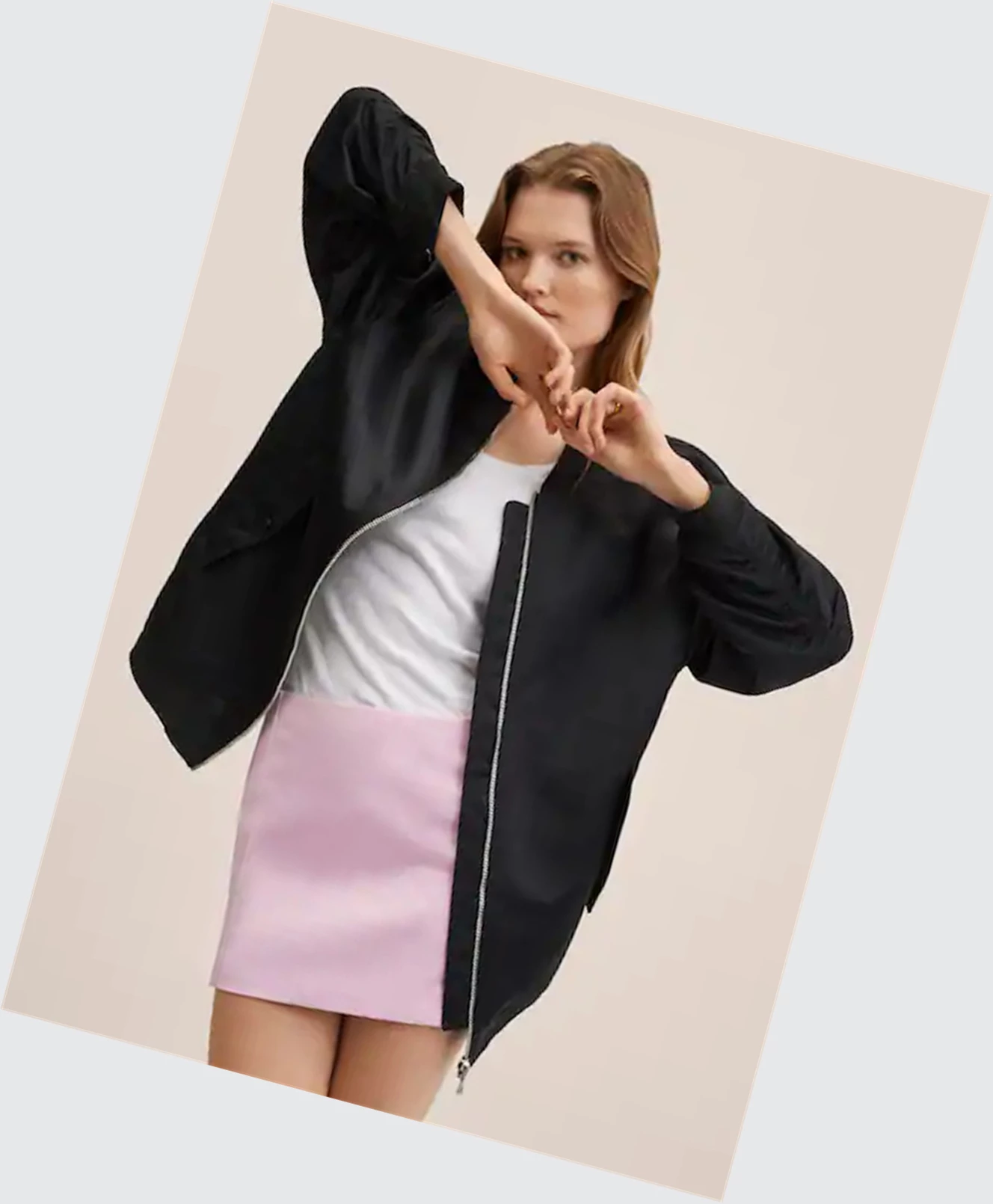 Bundy Mango Oversized Bomber Damske Čierne | SK860821