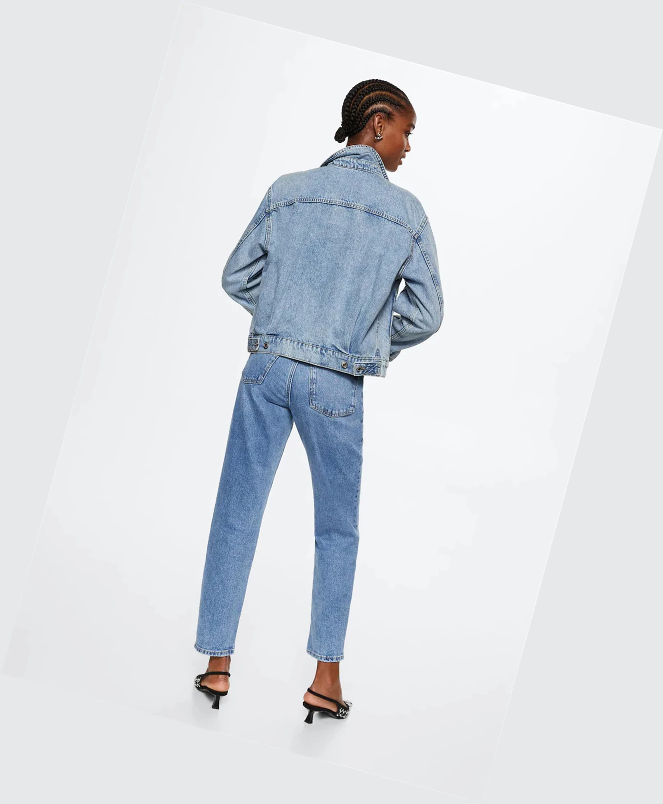 Bundy Mango Pocketed Denim Damske Modre | SK860777