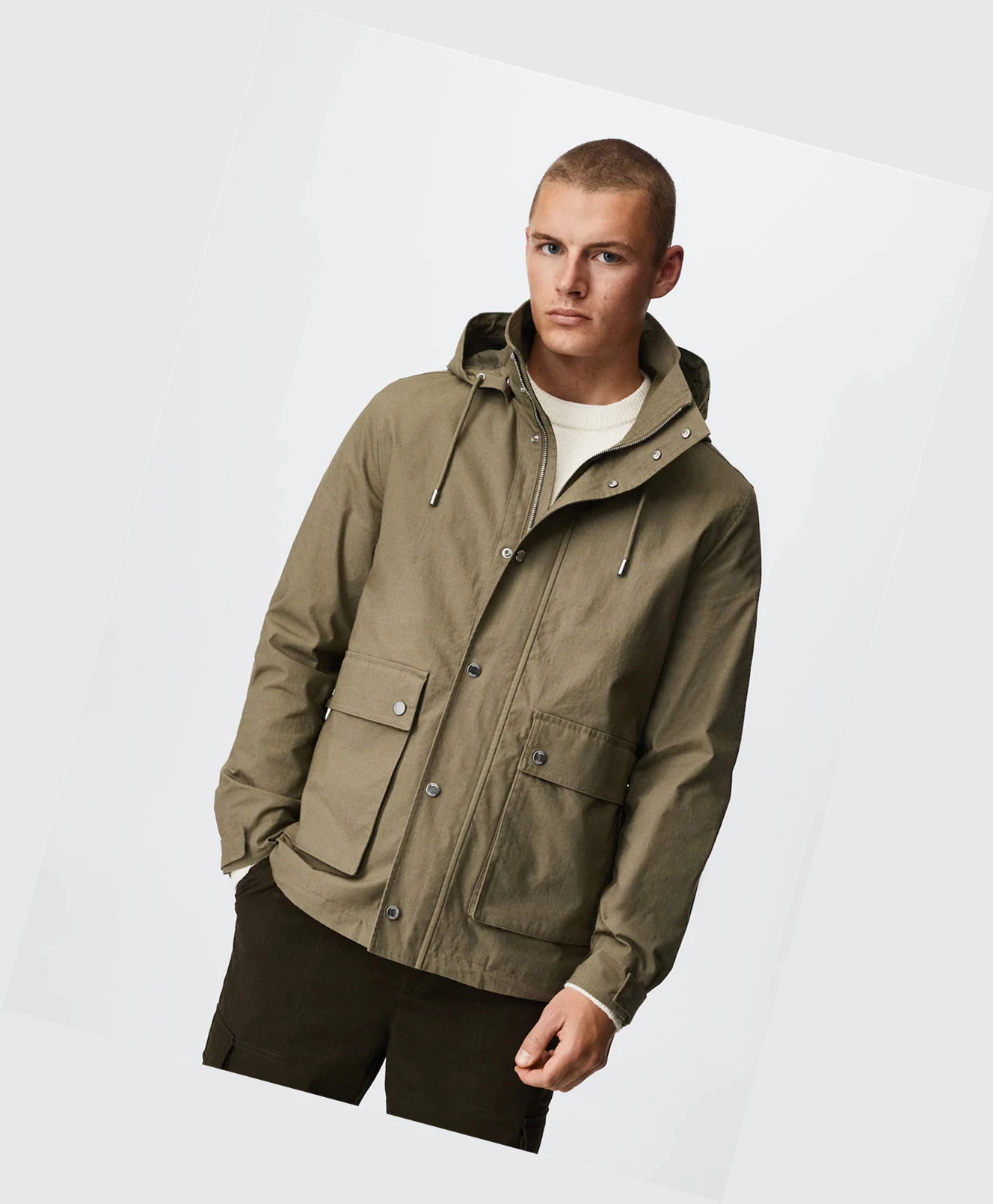 Bundy Mango Raincoat S Kapucňou Panske Hnedožltý | SK860815