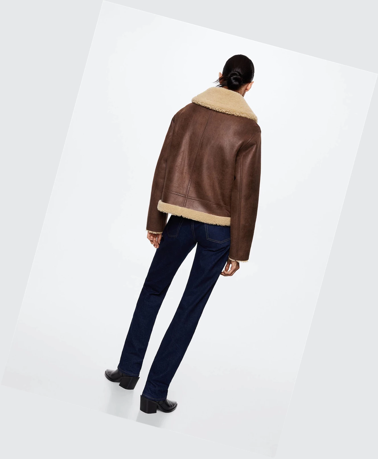 Bundy Mango Shearling Collar Damske Hnede | SK860851