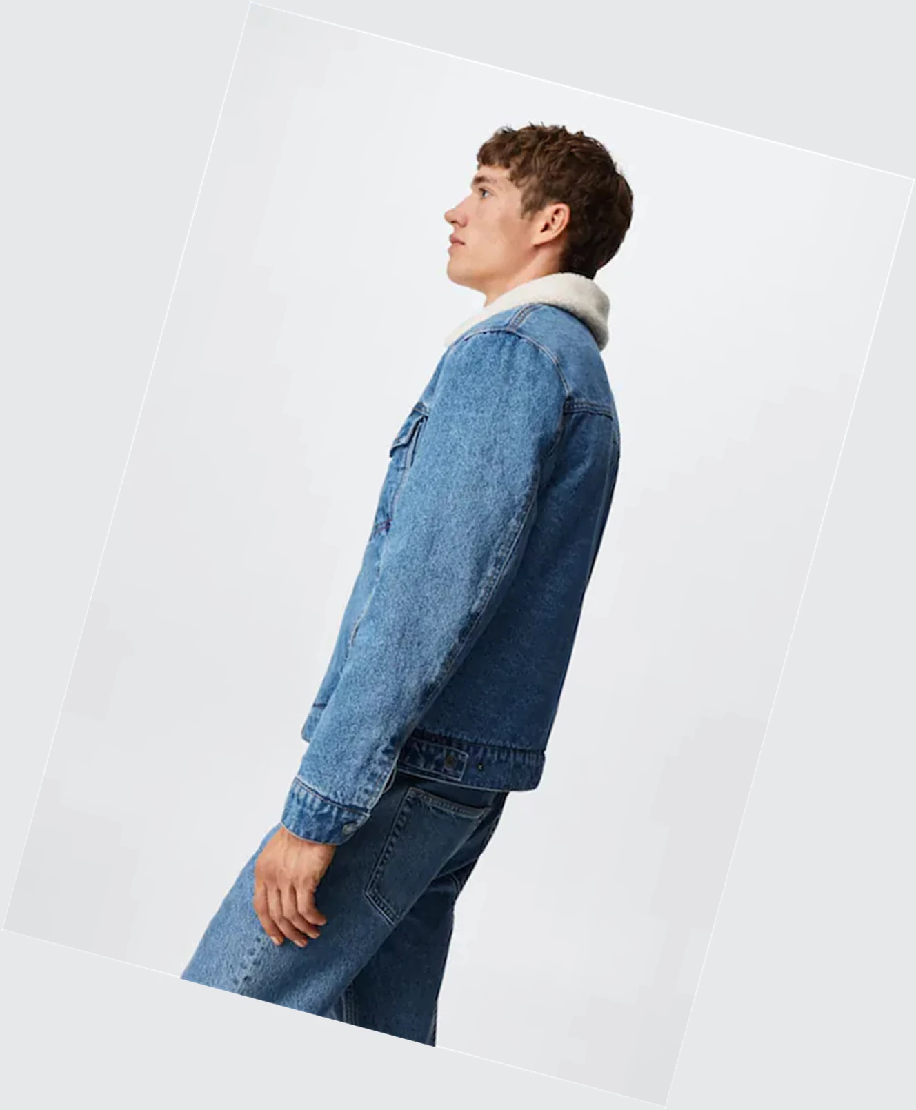 Bundy Mango Shearling Denim Panske Modre | SK860823