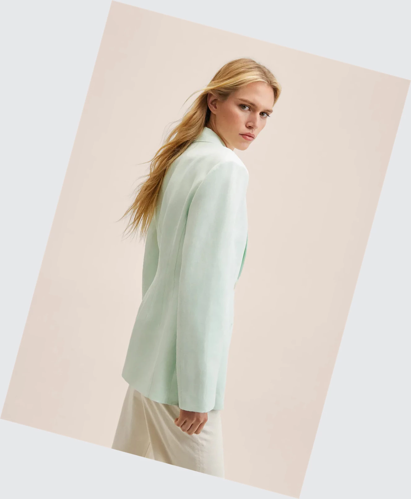 Bundy Mango Structured Linen Damske Zelene | SK860768