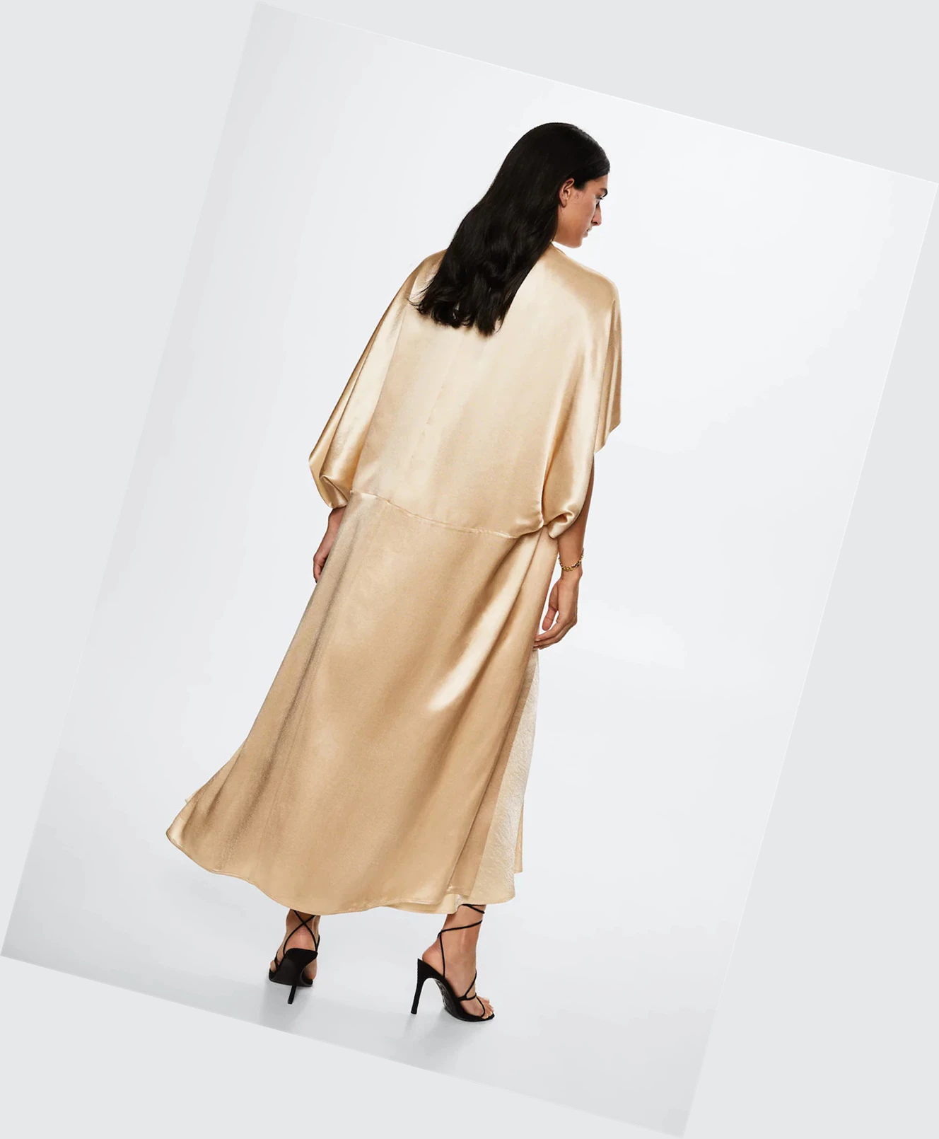 Caftan Mango Satin Damske Béžové | SK860123