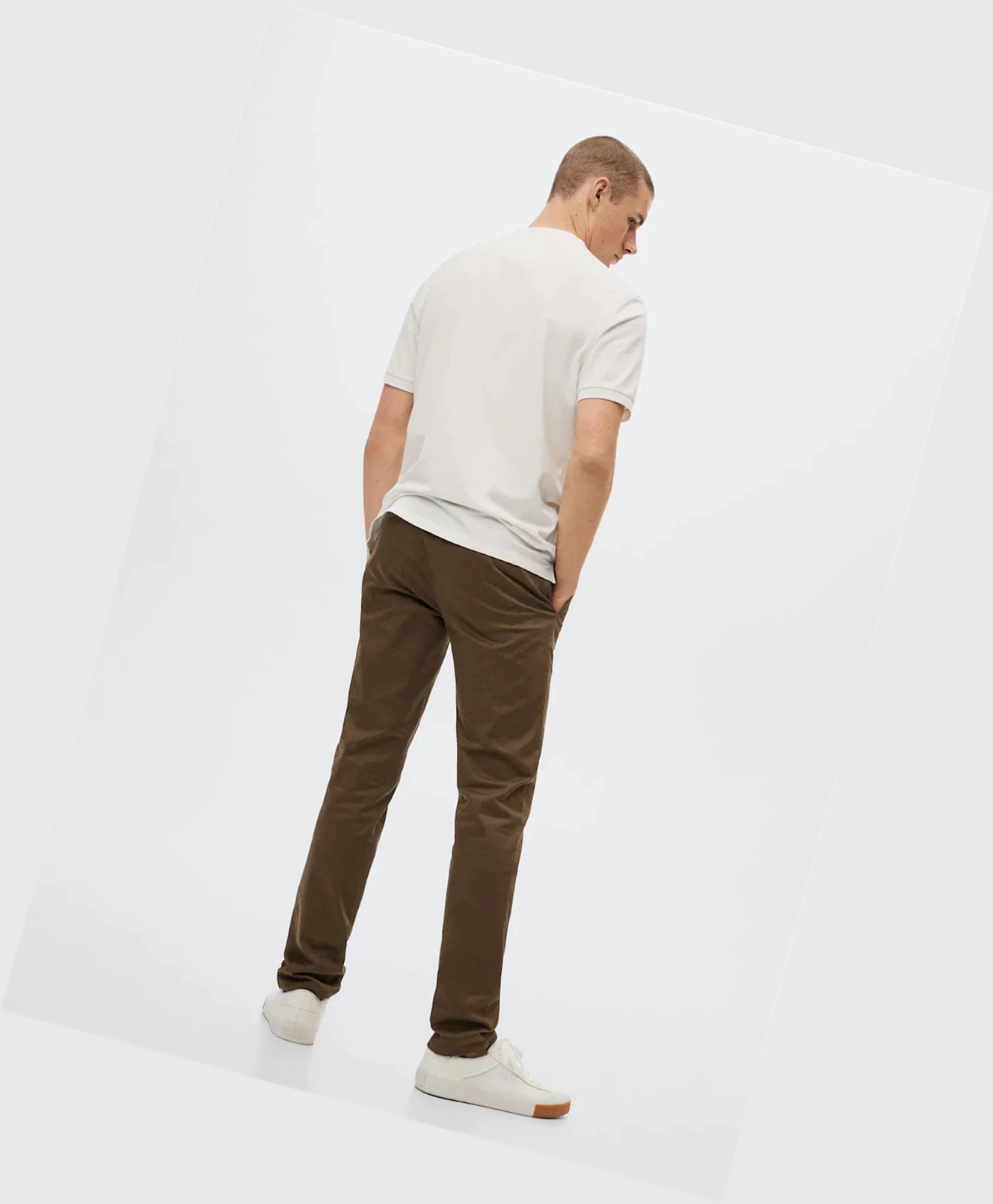 Chino Nohavice Mango Slim Fit Panske Hnede | SK860257