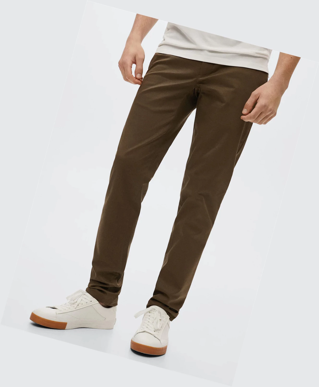 Chino Nohavice Mango Slim Fit Panske Hnede | SK860257