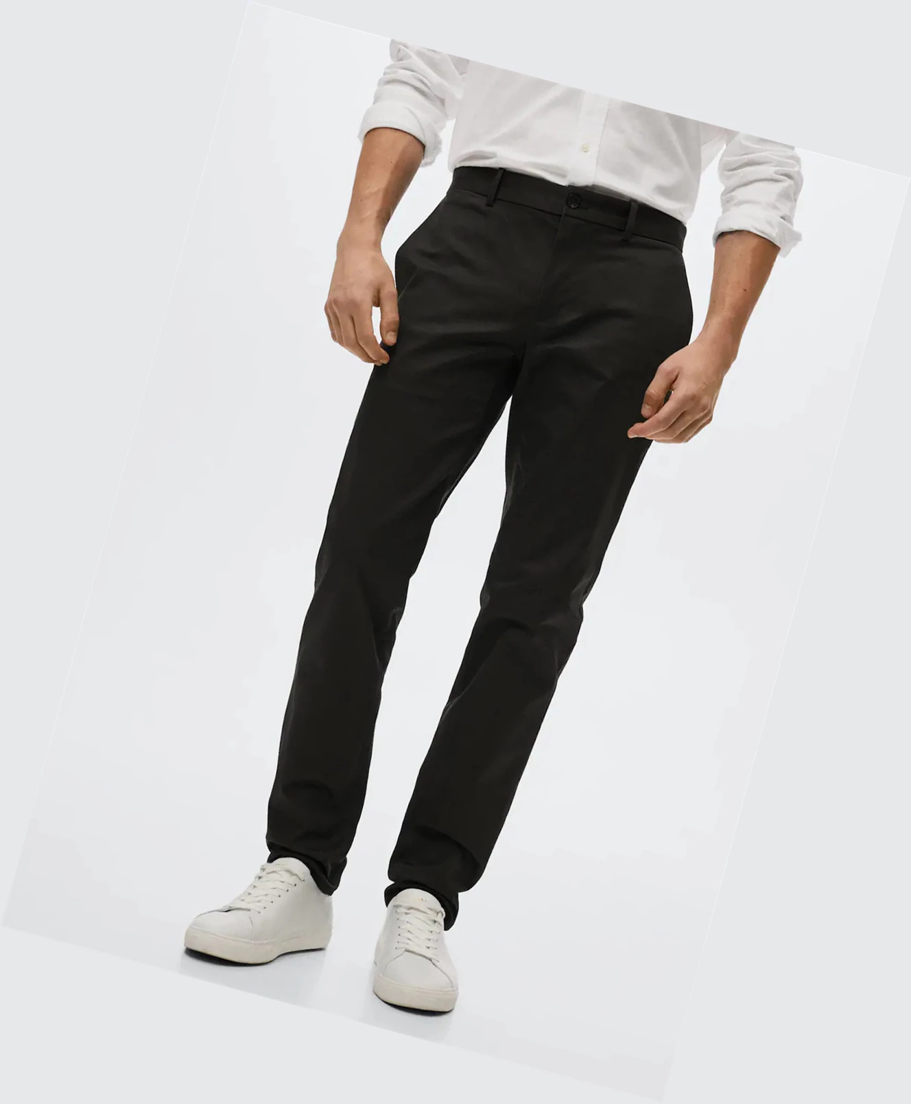 Chino Nohavice Mango Slim Fit Panske Tmavo Zelene | SK860247