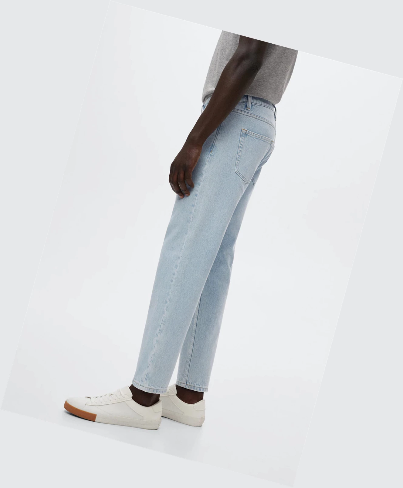 Džínsy Mango Ben Tapered Cropped Panske Modre | SK860959