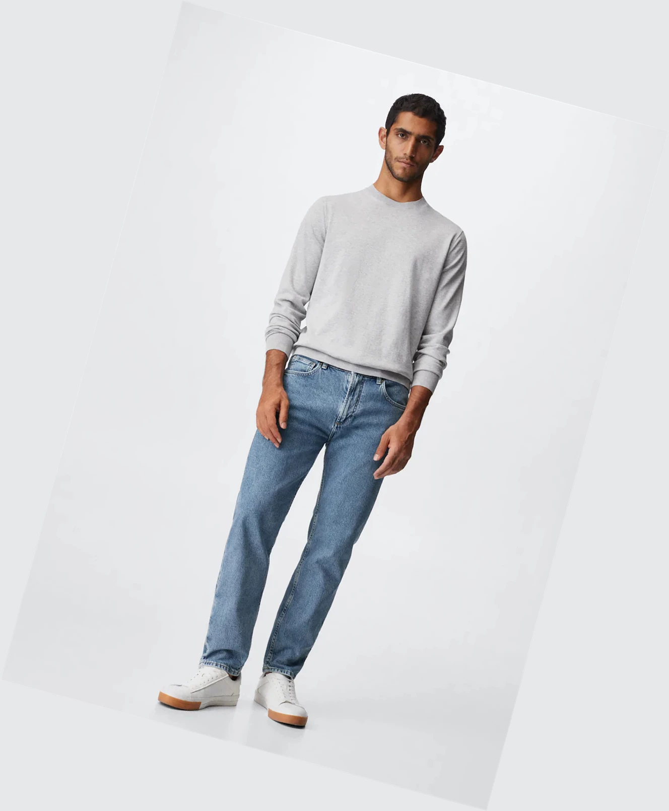 Džínsy Mango Ben Tapered Cropped Panske Modre | SK860964