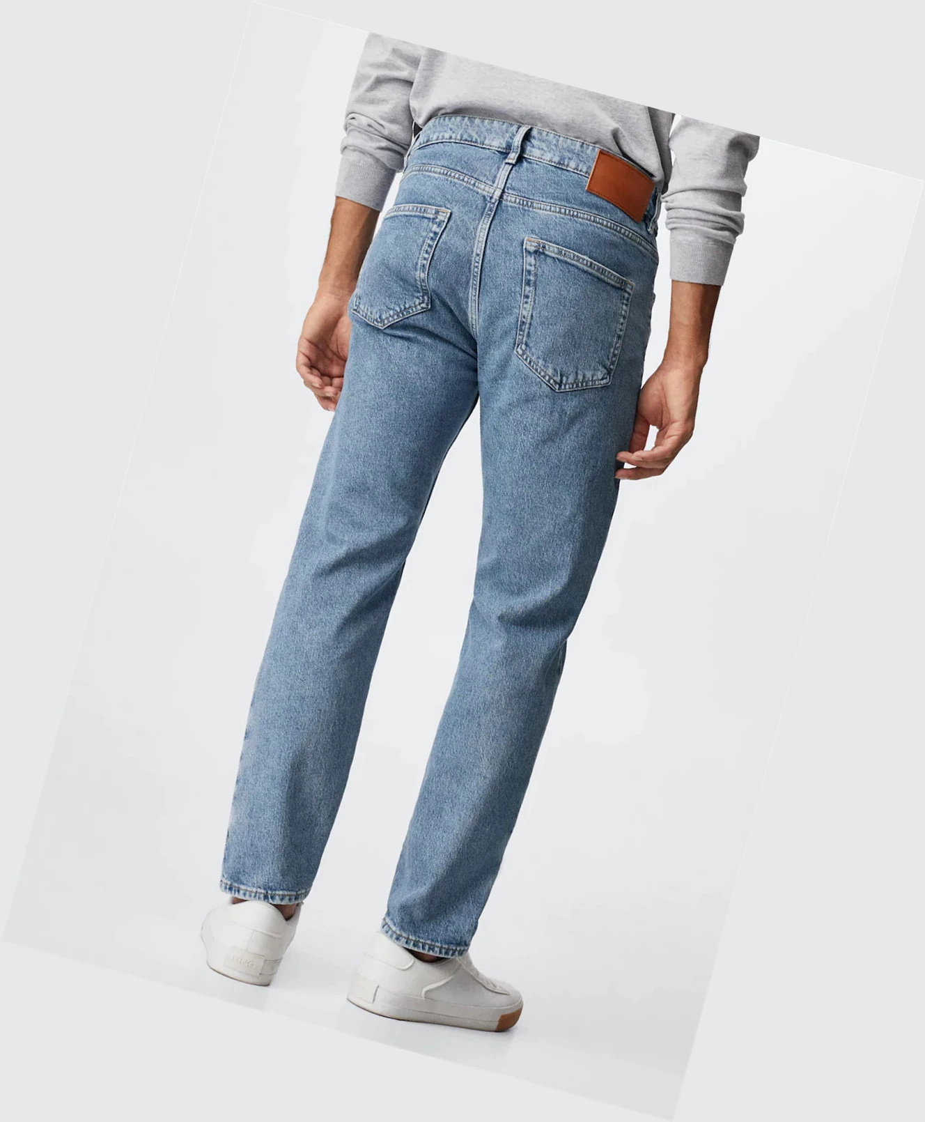 Džínsy Mango Ben Tapered Cropped Panske Modre | SK860964