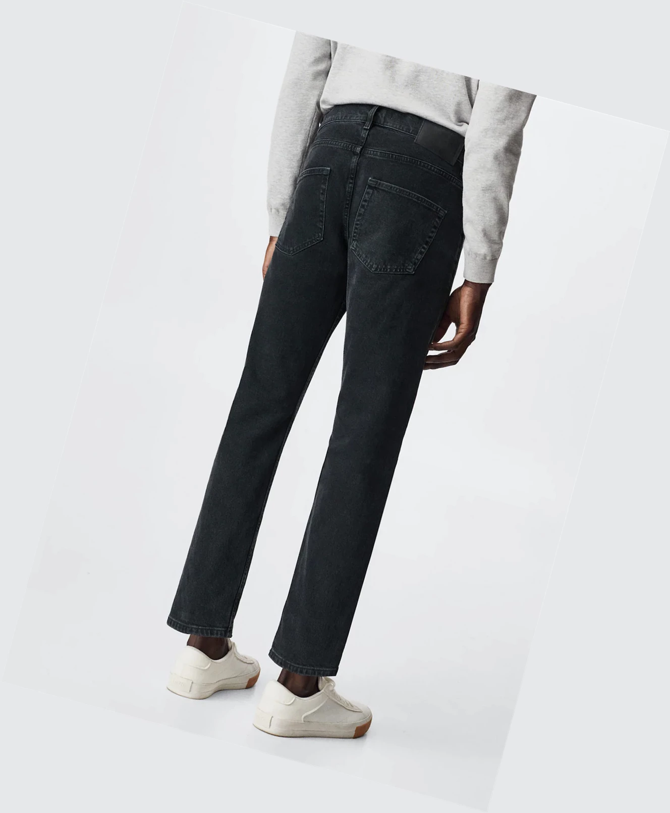 Džínsy Mango Ben Tapered Cropped Panske Čierne | SK860972