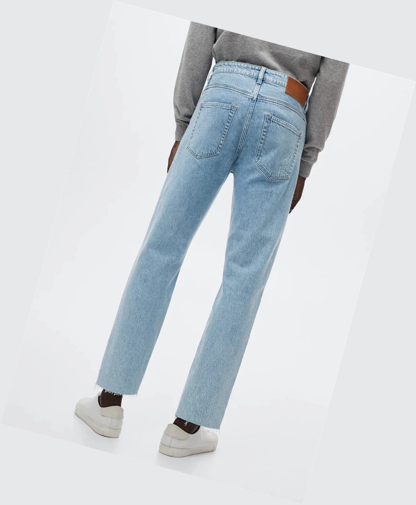 Džínsy Mango Ben Tapered Cropped Panske Svetlo Modre | SK860973