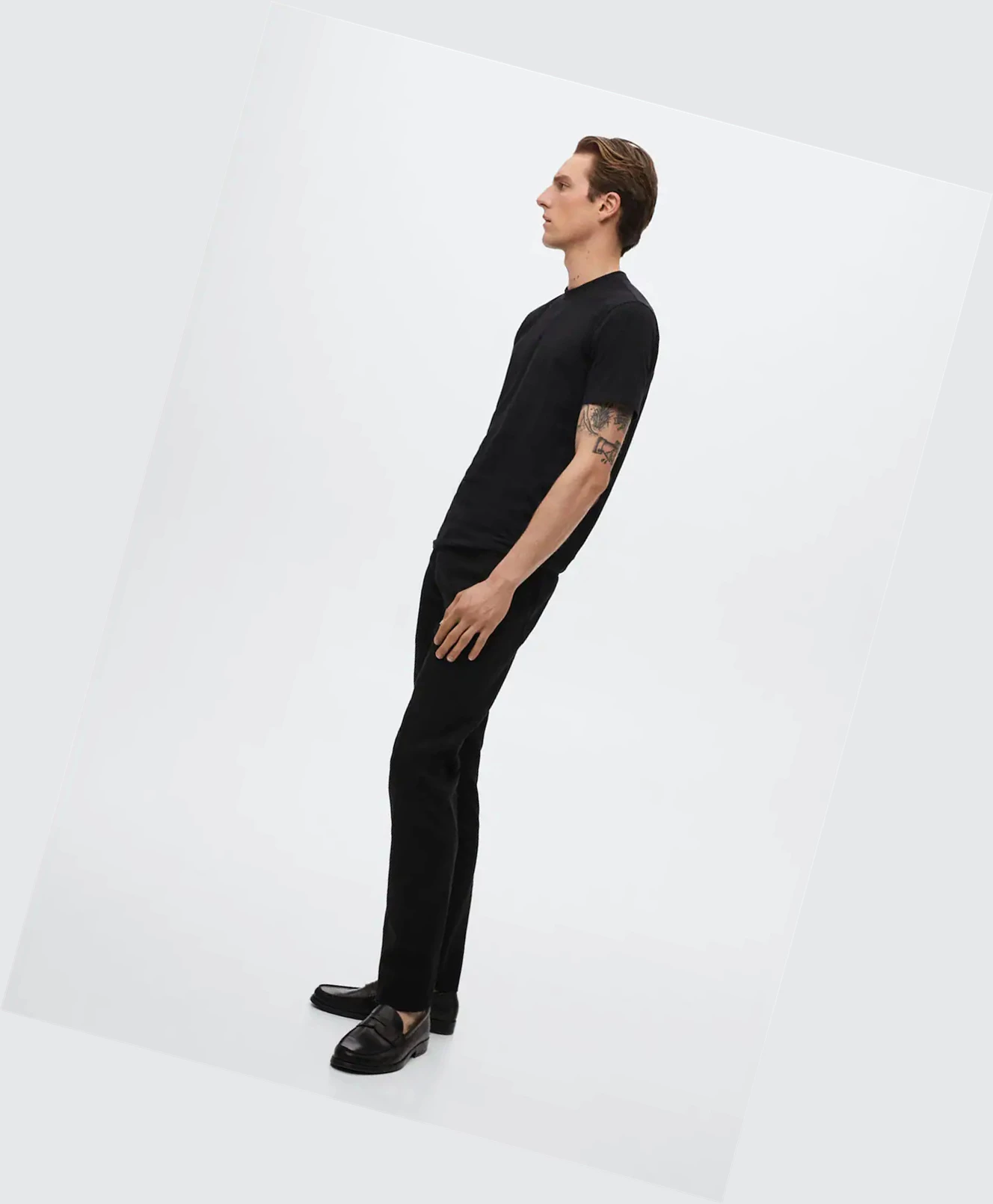 Džínsy Mango Jan Slim Fit Panske Čierne | SK861024