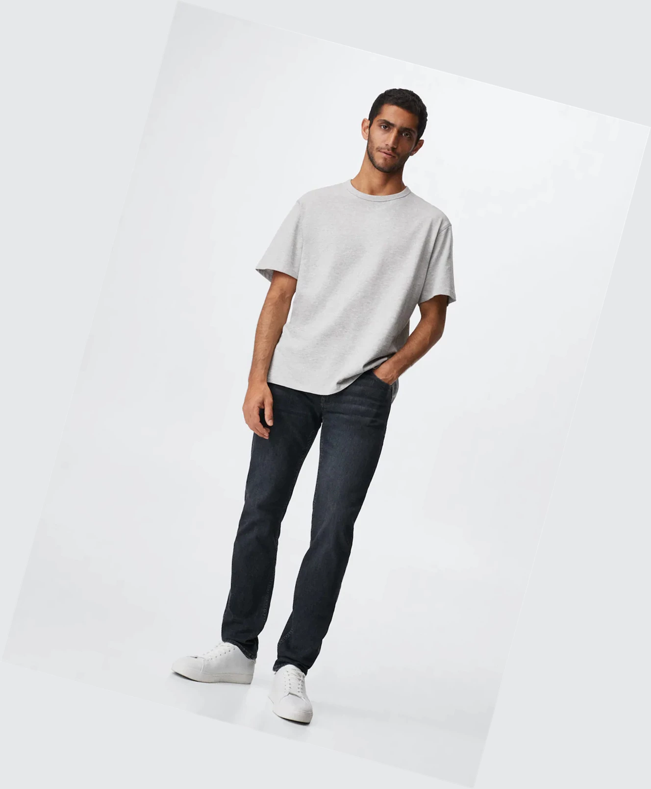 Džínsy Mango Slim Fit Ultra Soft Touch Patrick Panske Siva | SK860897