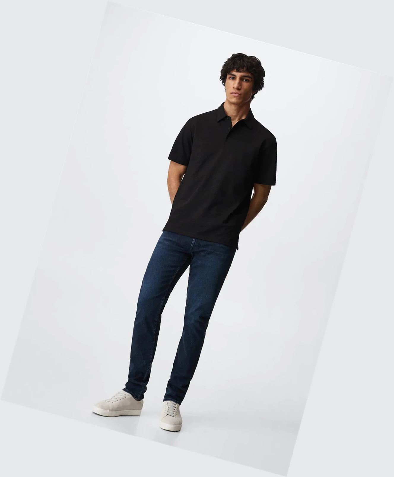 Džínsy Mango Slim Fit Ultra Soft Touch Patrick Panske Tmavo Tmavo Modre | SK860977