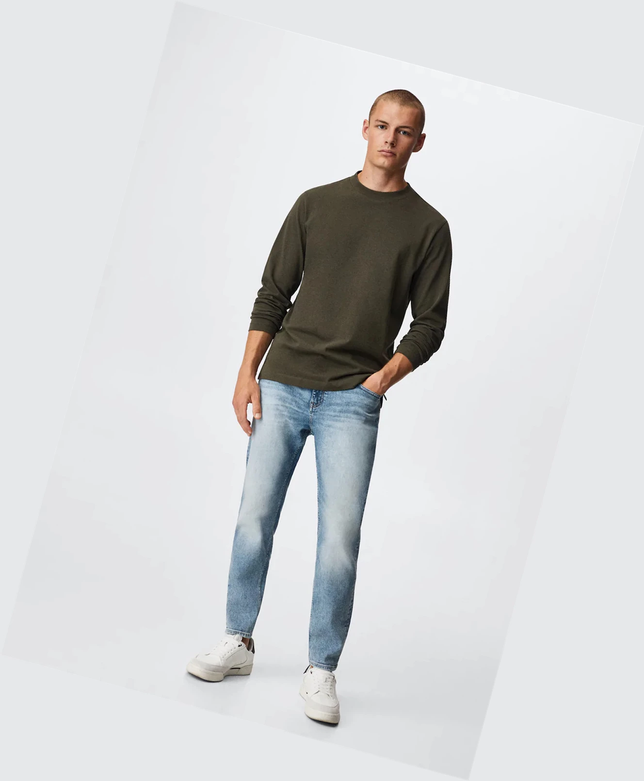 Džínsy Mango Tom Tapered-fit Panske Modre | SK860922