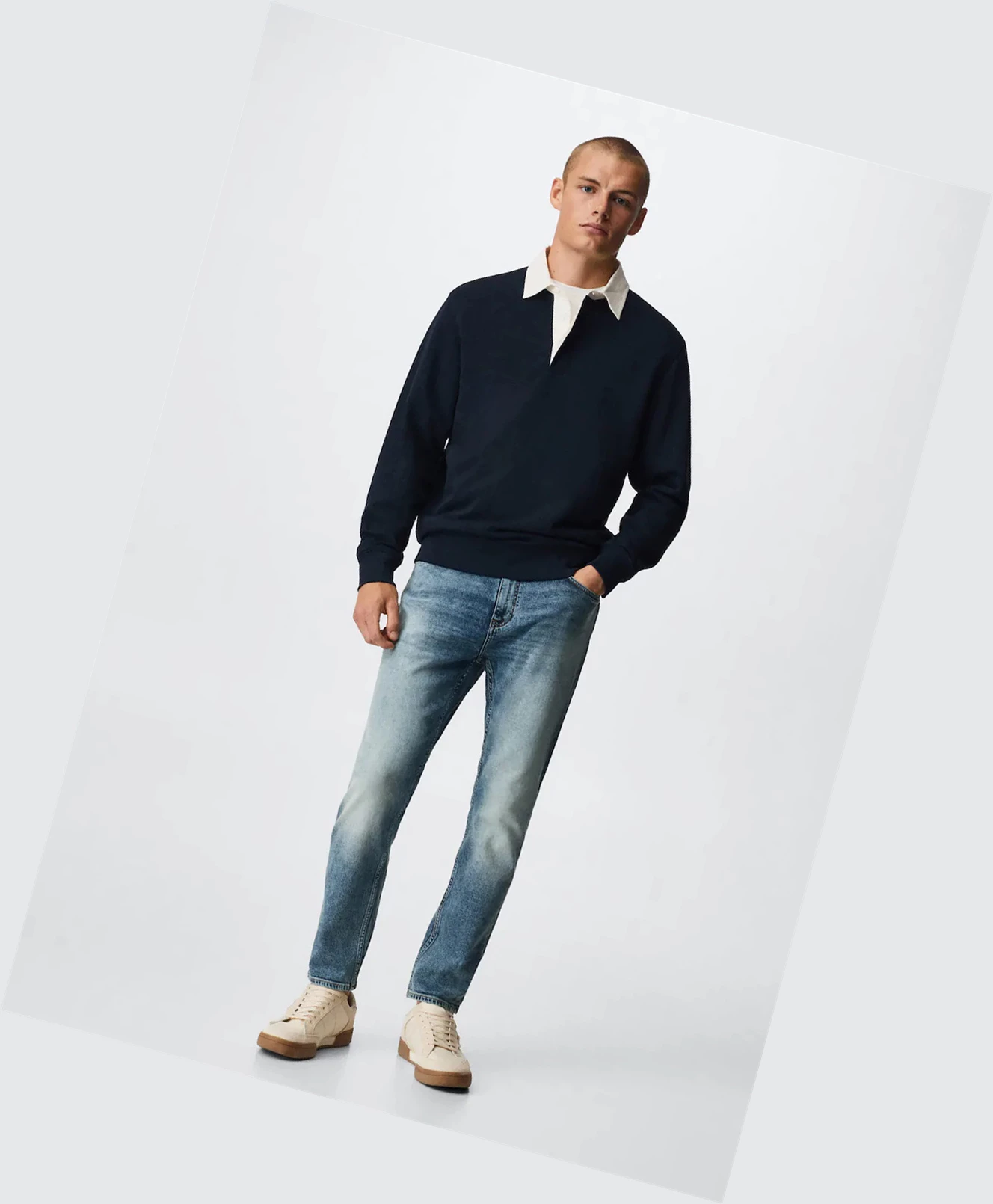 Džínsy Mango Tom Tapered-fit Panske Modre | SK861028