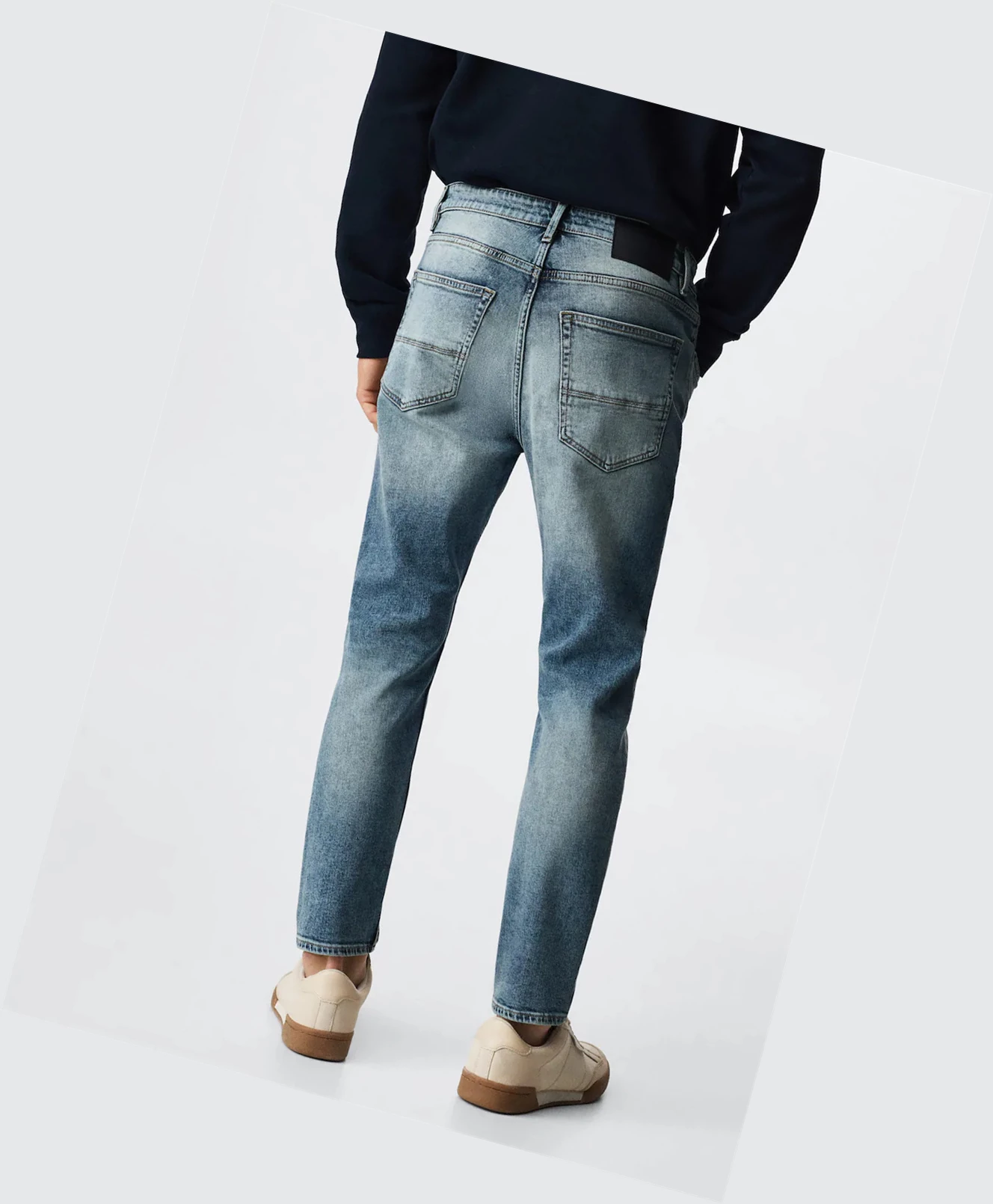 Džínsy Mango Tom Tapered-fit Panske Modre | SK861028