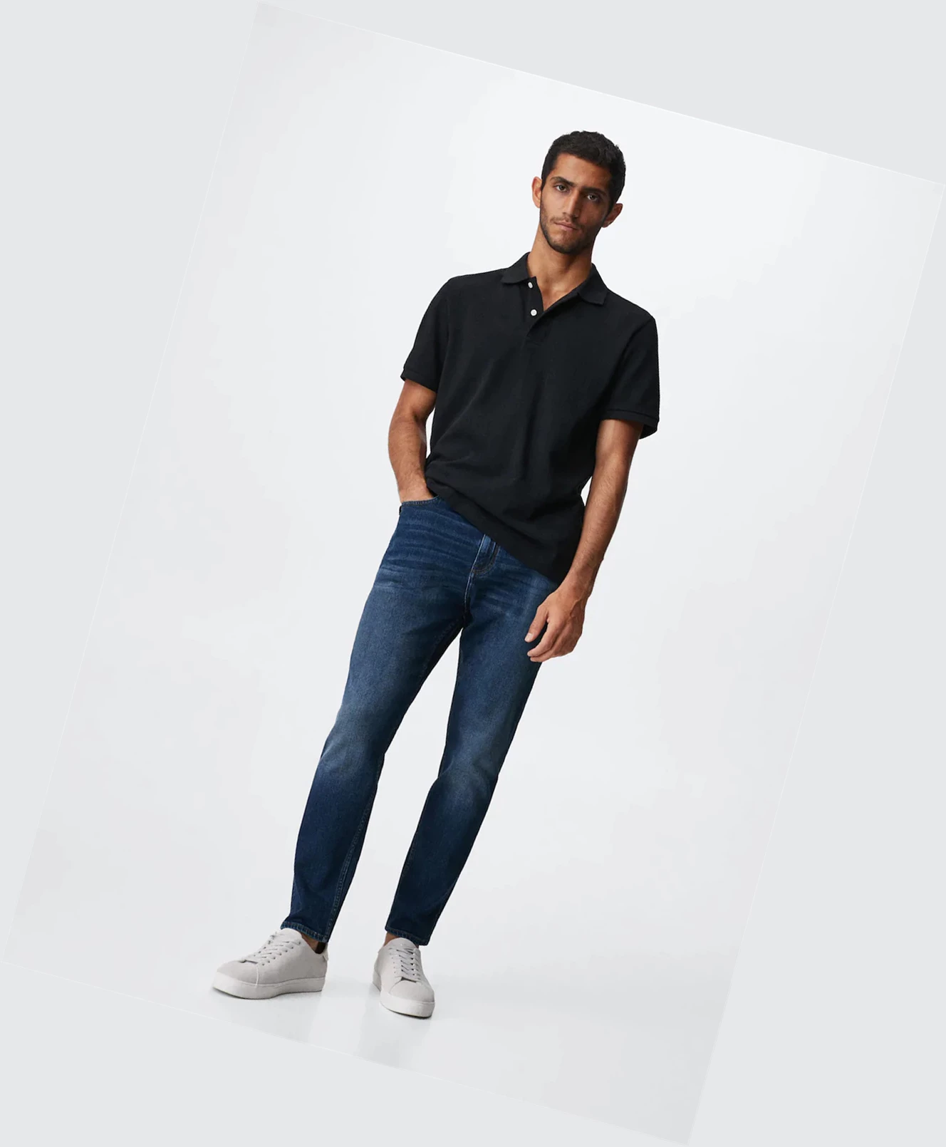 Džínsy Mango Tom Tapered-fit Panske Tmavo Modre | SK860887