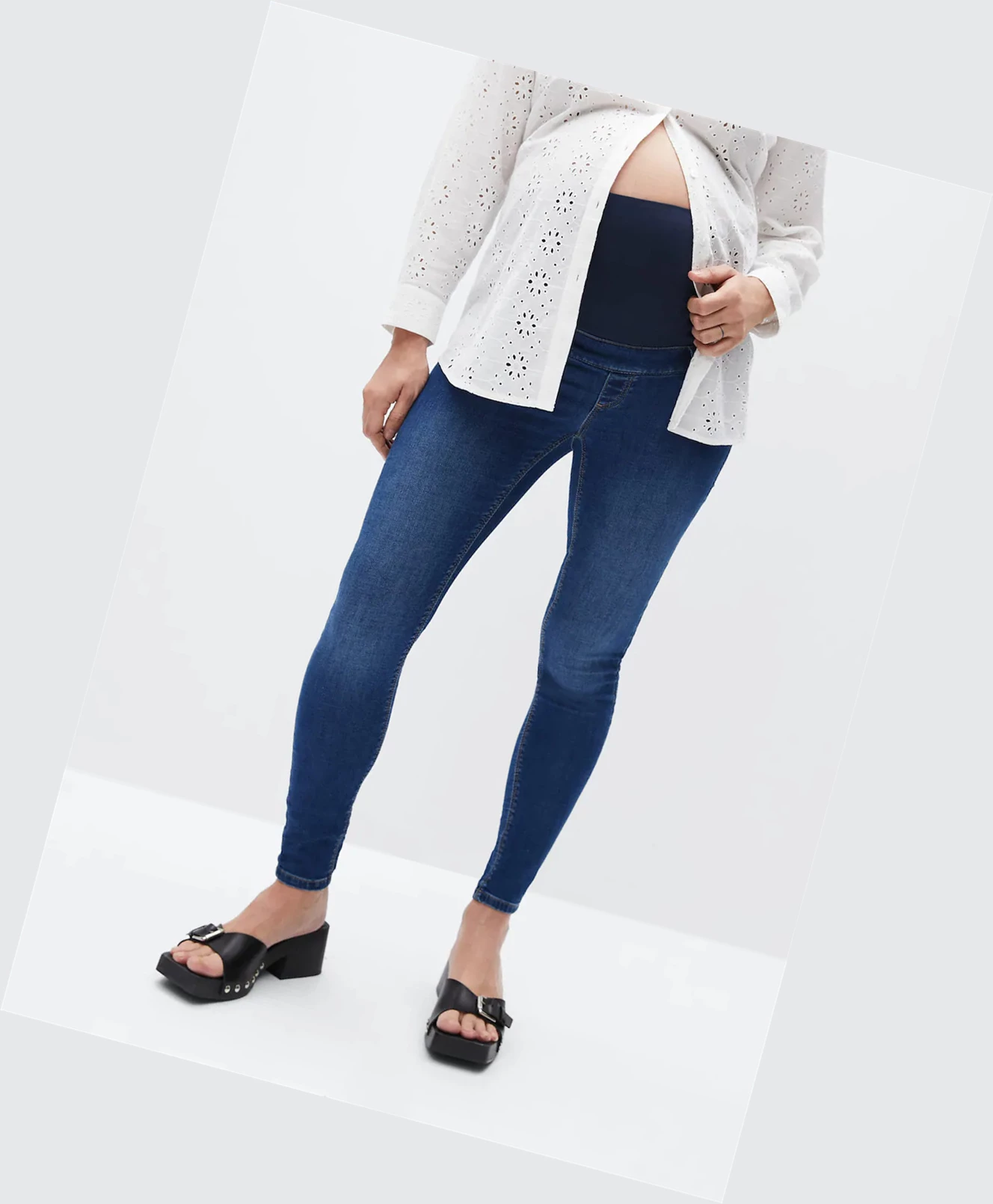 Džínsy Mango Vychudnutý Maternity Damske Modre | SK860936