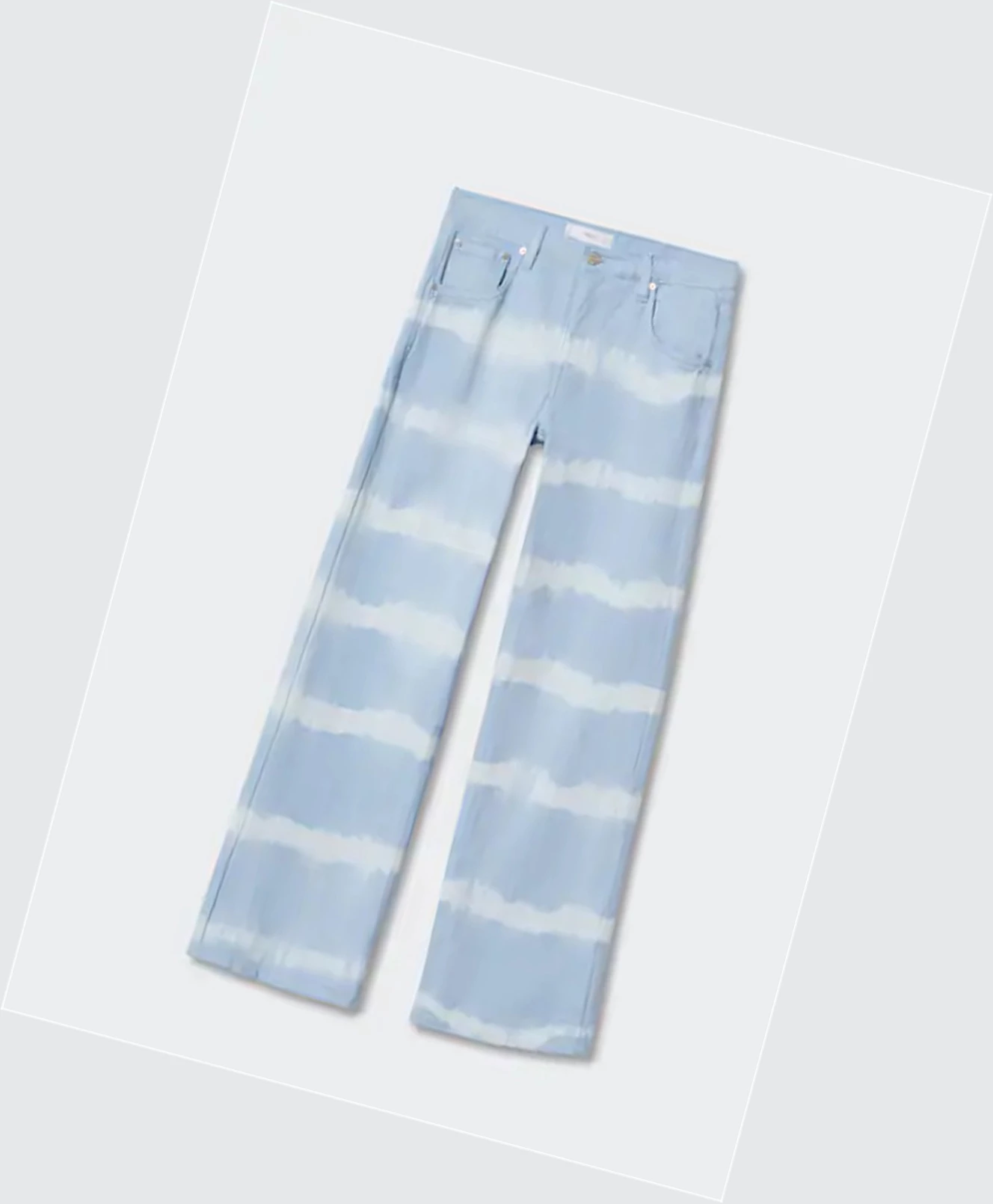 Džínsy Mango Wideleg Tie-dye Damske Modre | SK860863