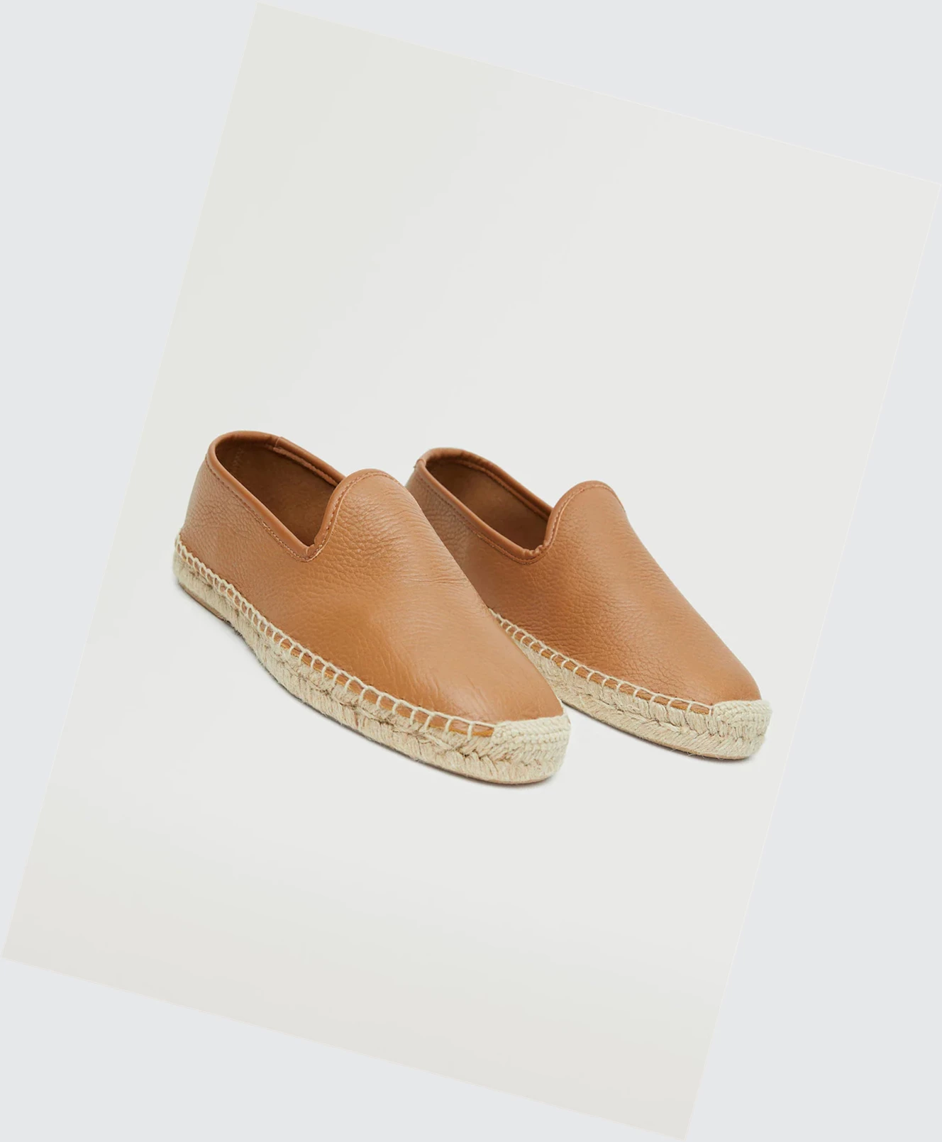 Espadrille Mango Jute Kozene Panske Béžové | SK859651