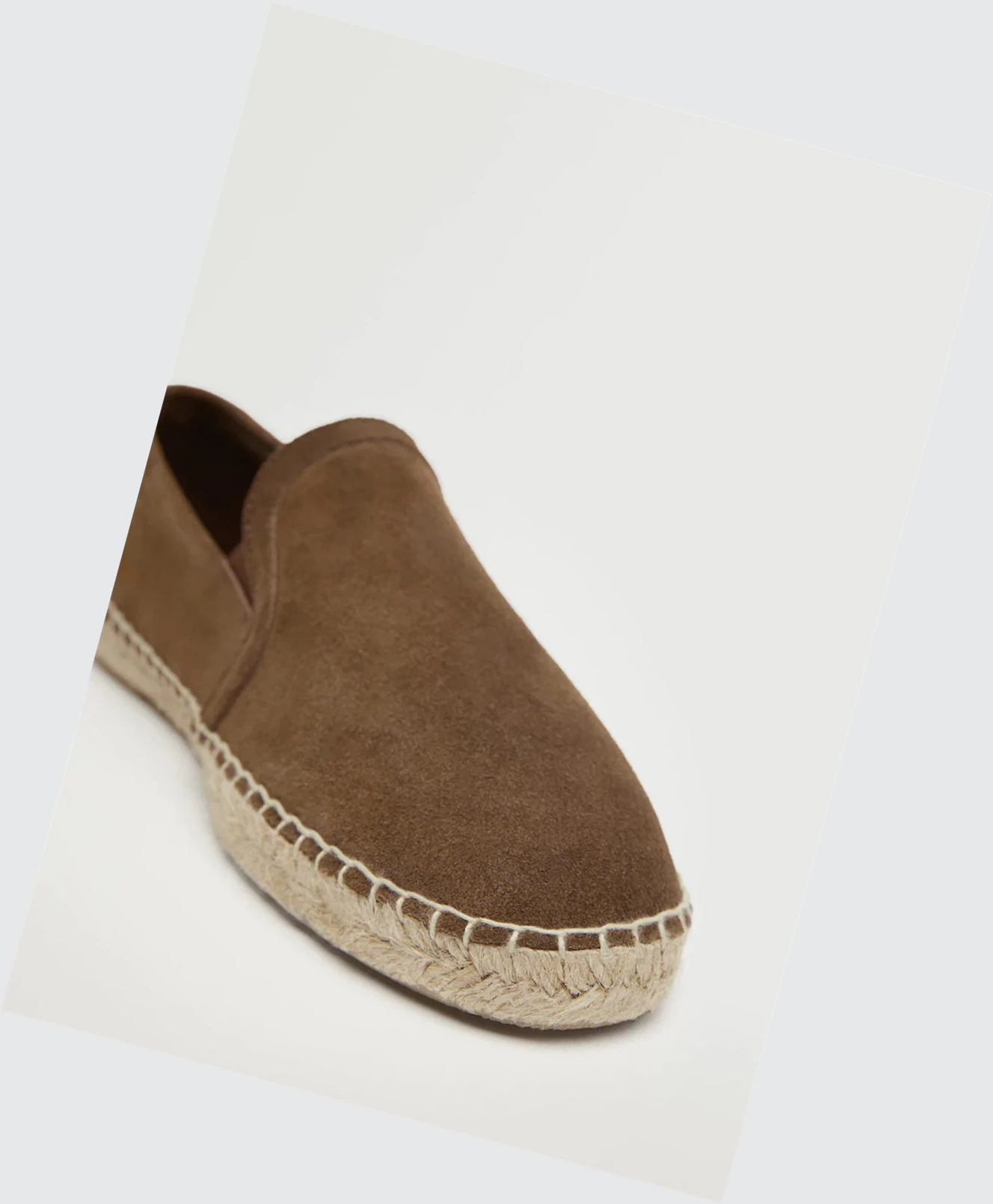 Espadrille Mango Jute Kozene Panske Hnede | SK859652