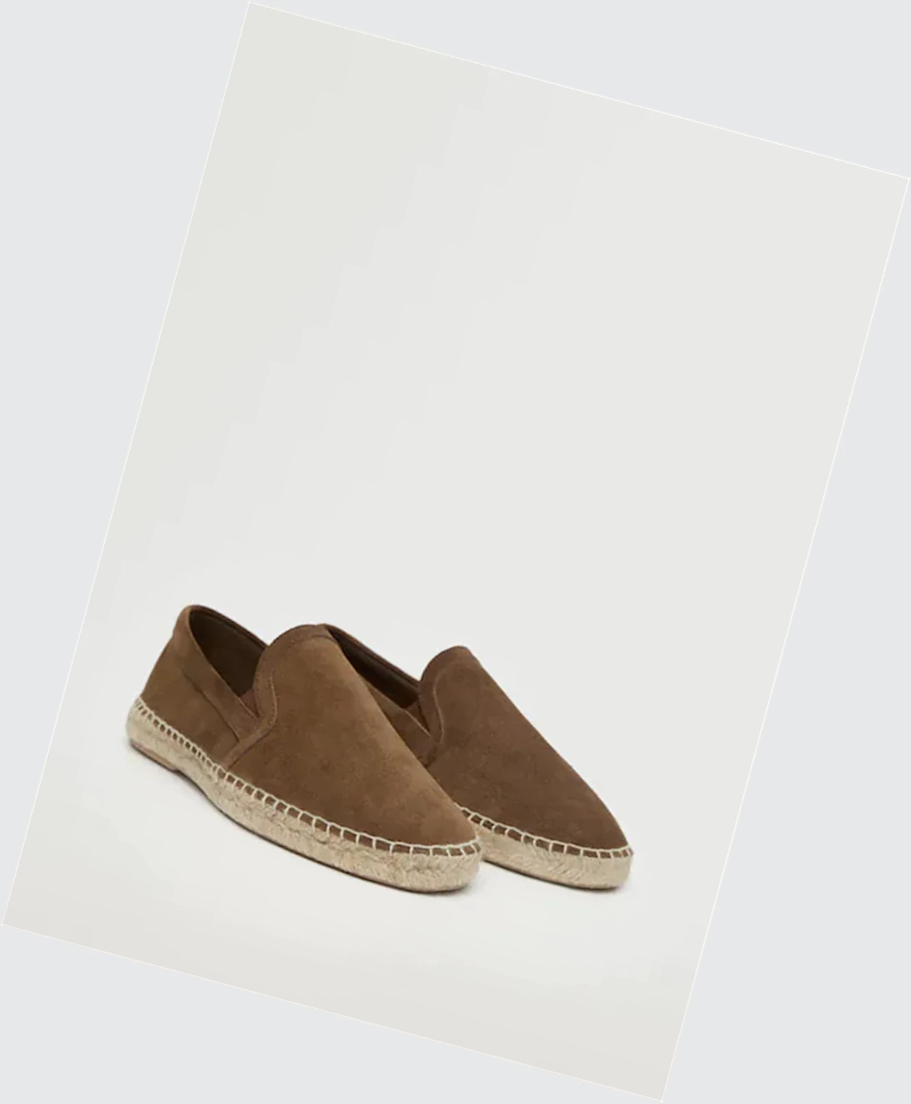 Espadrille Mango Jute Kozene Panske Hnede | SK859652