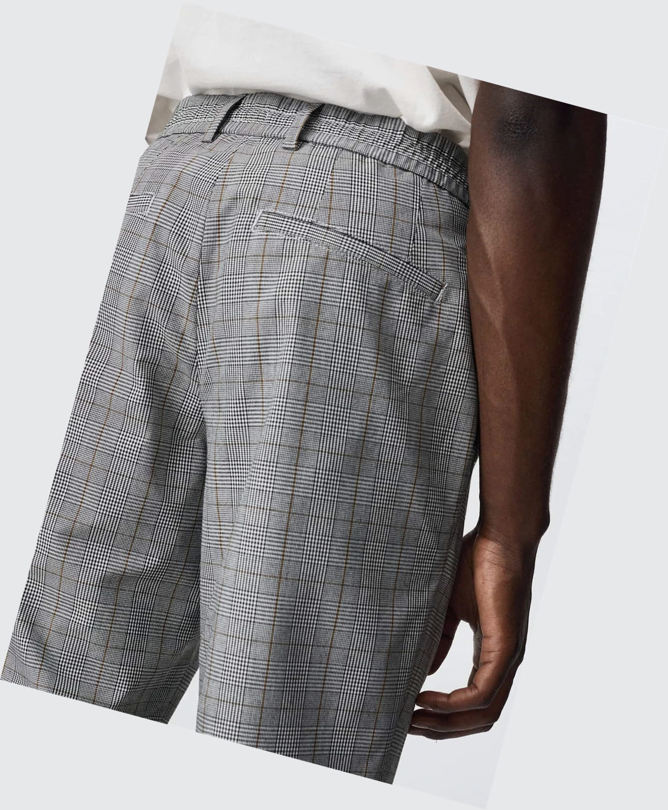 Jogger Nohavice Mango Checked Panske Siva | SK861067