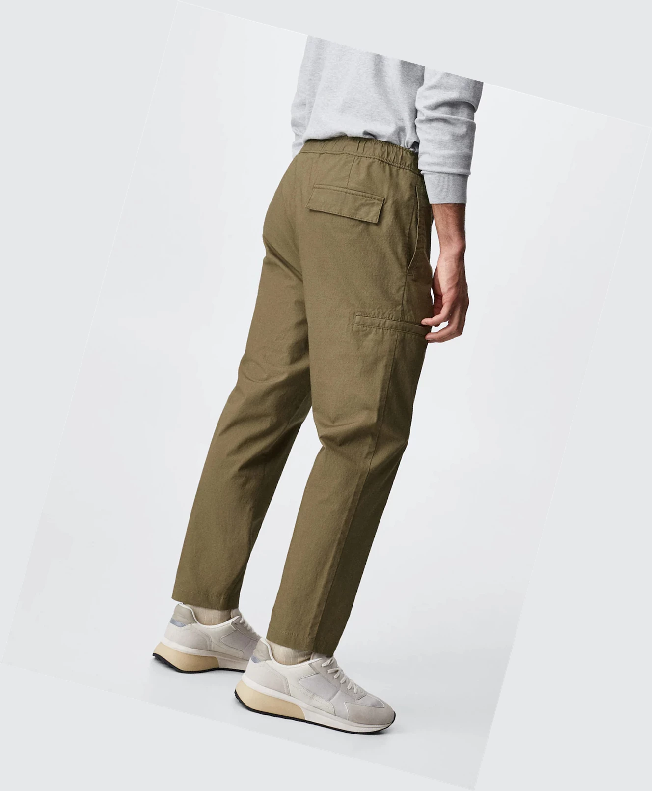 Jogger Nohavice Mango Pocket Panske Olivovo Zelená Zelene | SK861069