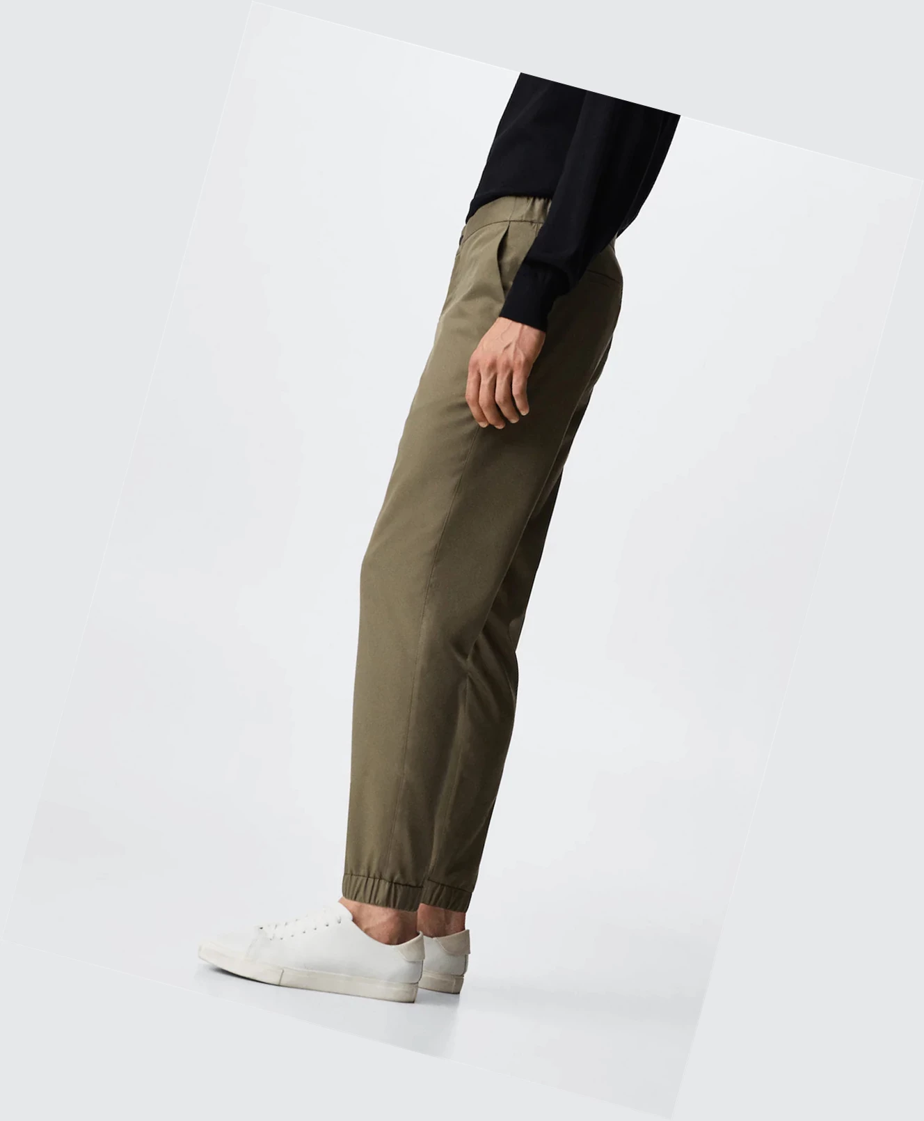 Jogger Nohavice Mango Stretch Panske Hnedožltý | SK861056