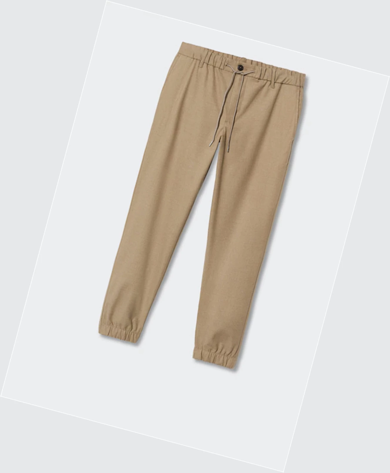 Jogger Nohavice Mango Twill Panske Béžové | SK861071