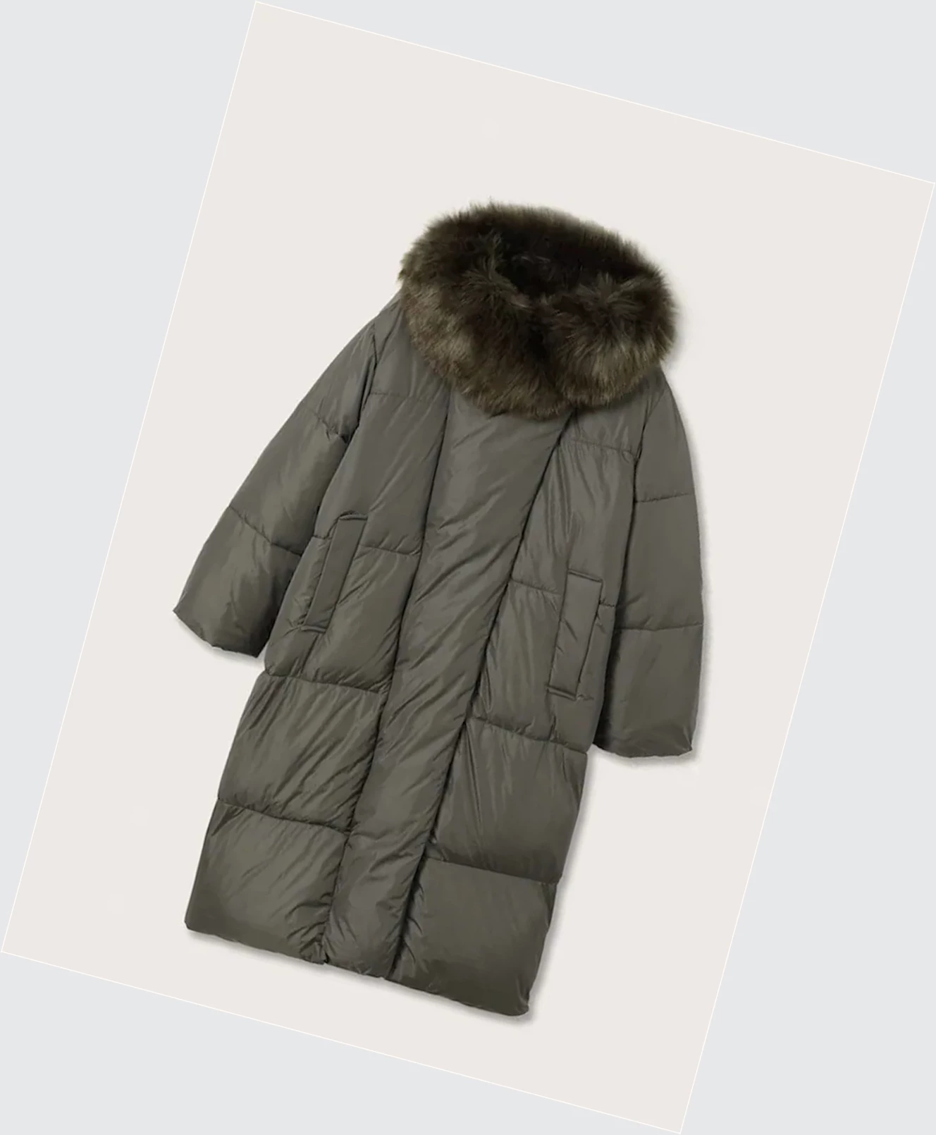 Kabáty Mango Fur Collar Prešívané Damske Hnede | SK860311