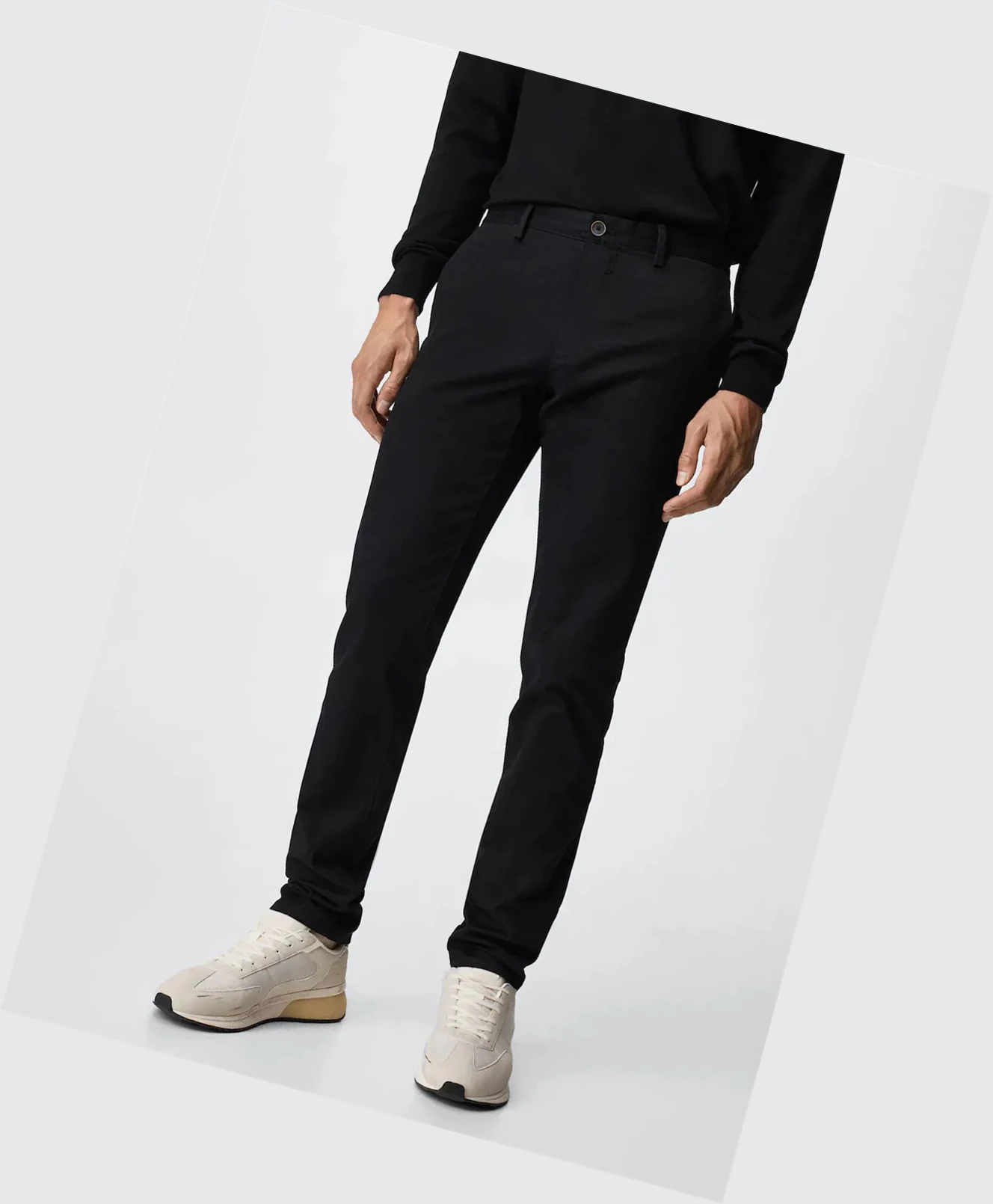 Kapsáče Mango Slim Fit Serge Panske Čierne | SK860235