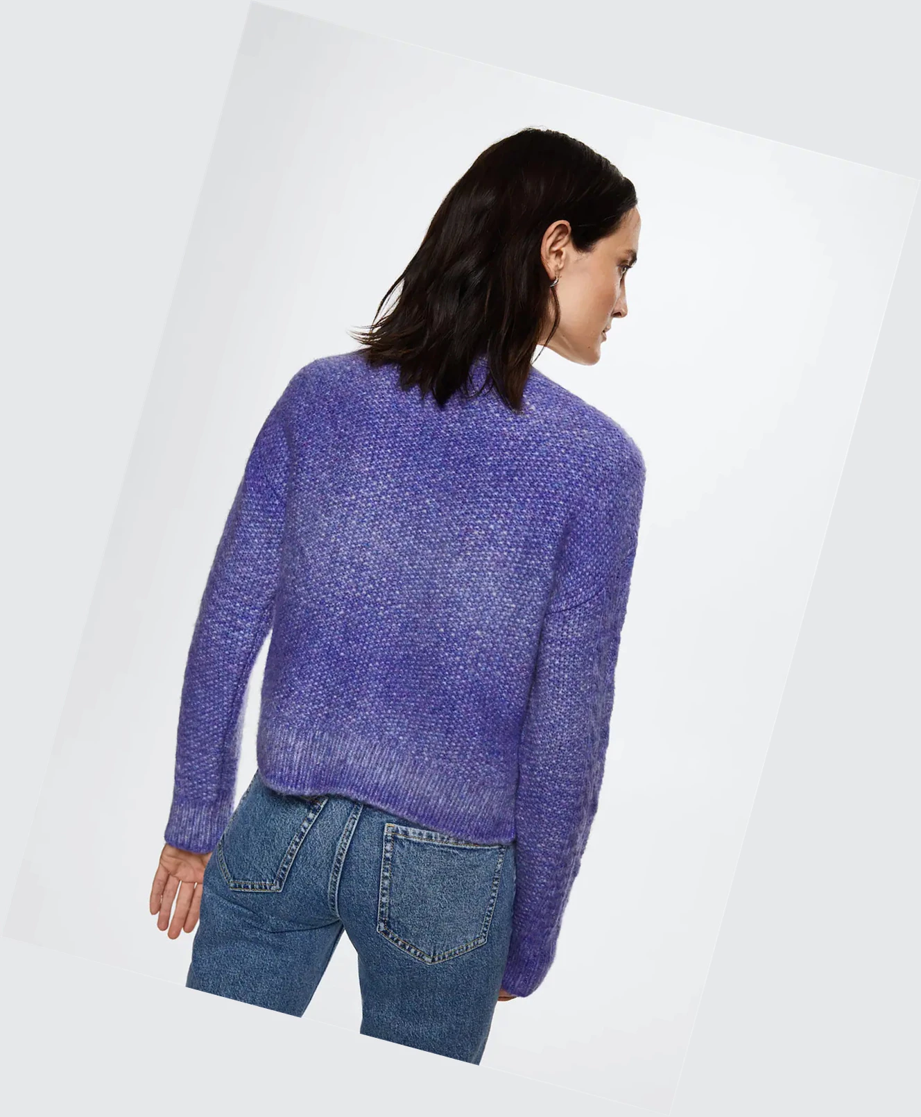 Kardigán Mango Button Knit Damske Lilac | SK860205