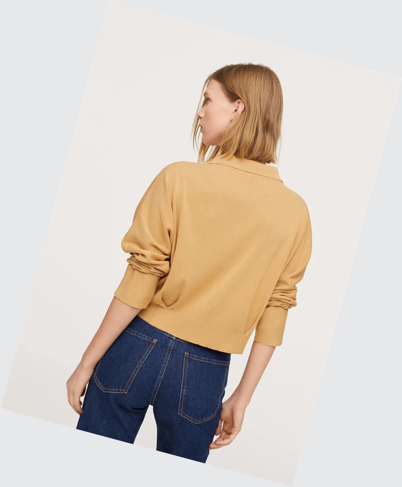 Kardigán Mango Zipped Knit Damske Ochre | SK860169