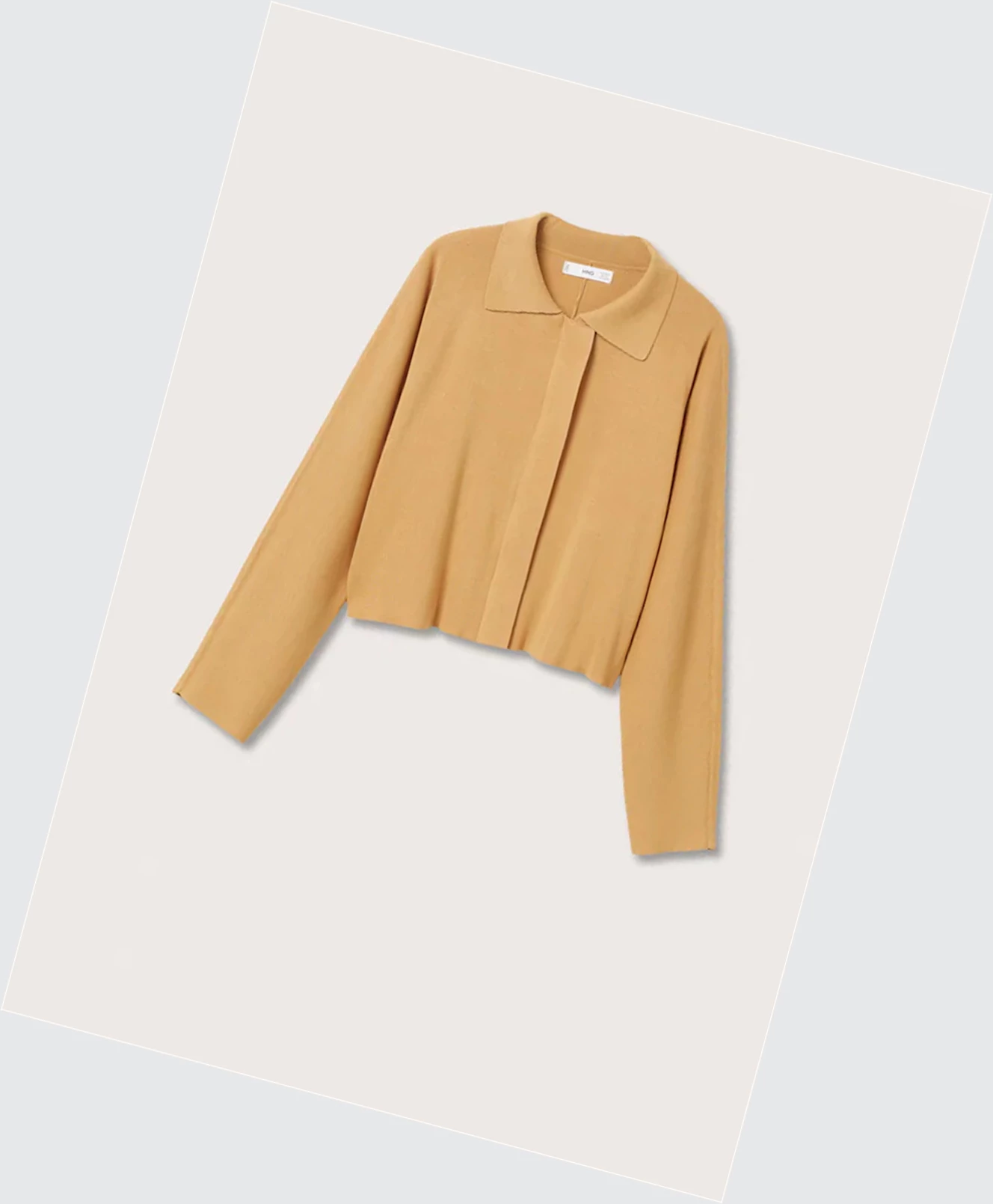 Kardigán Mango Zipped Knit Damske Ochre | SK860169