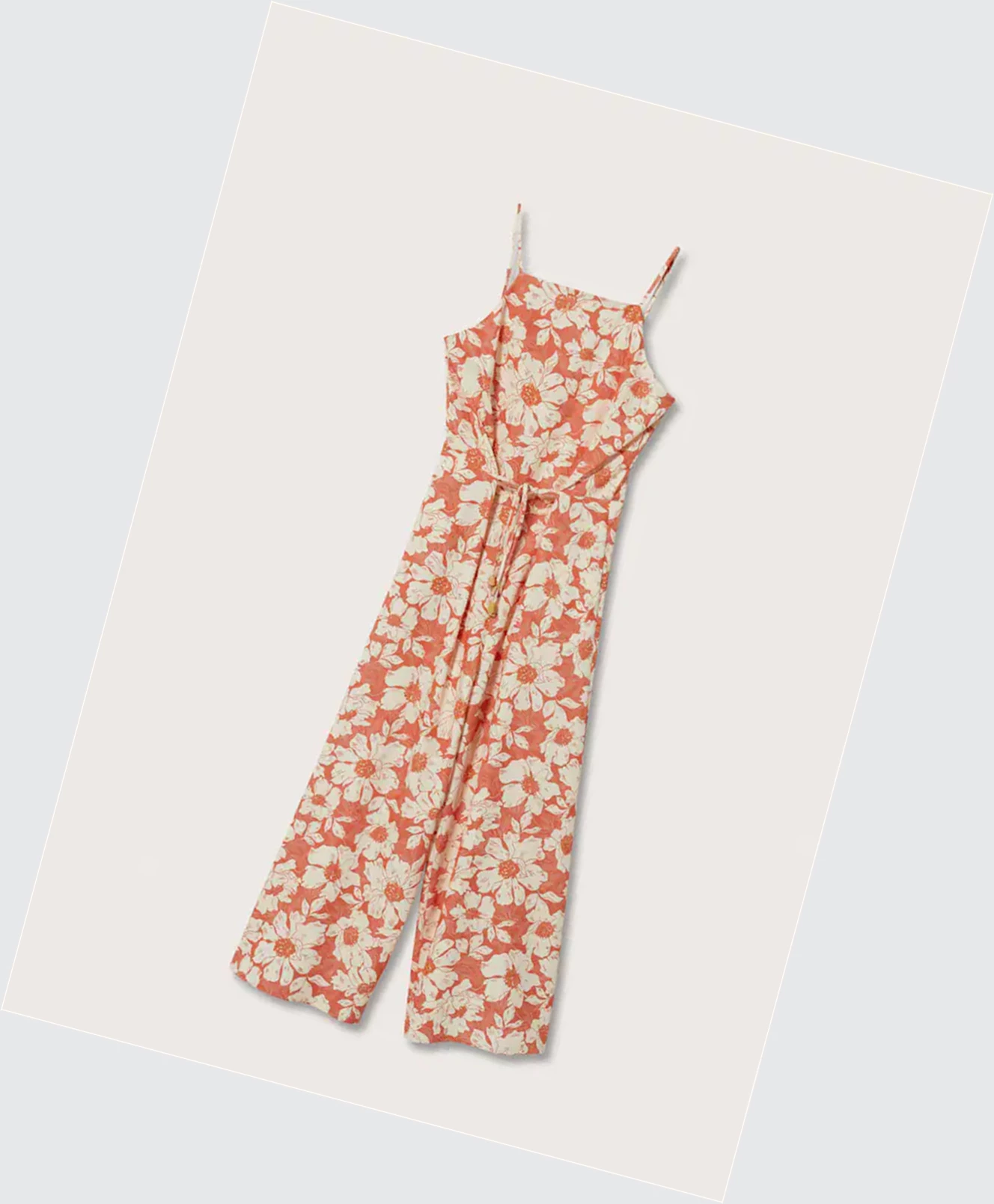 Kombinéza Mango Floral-print Long Damske Koralove Červené | SK861141