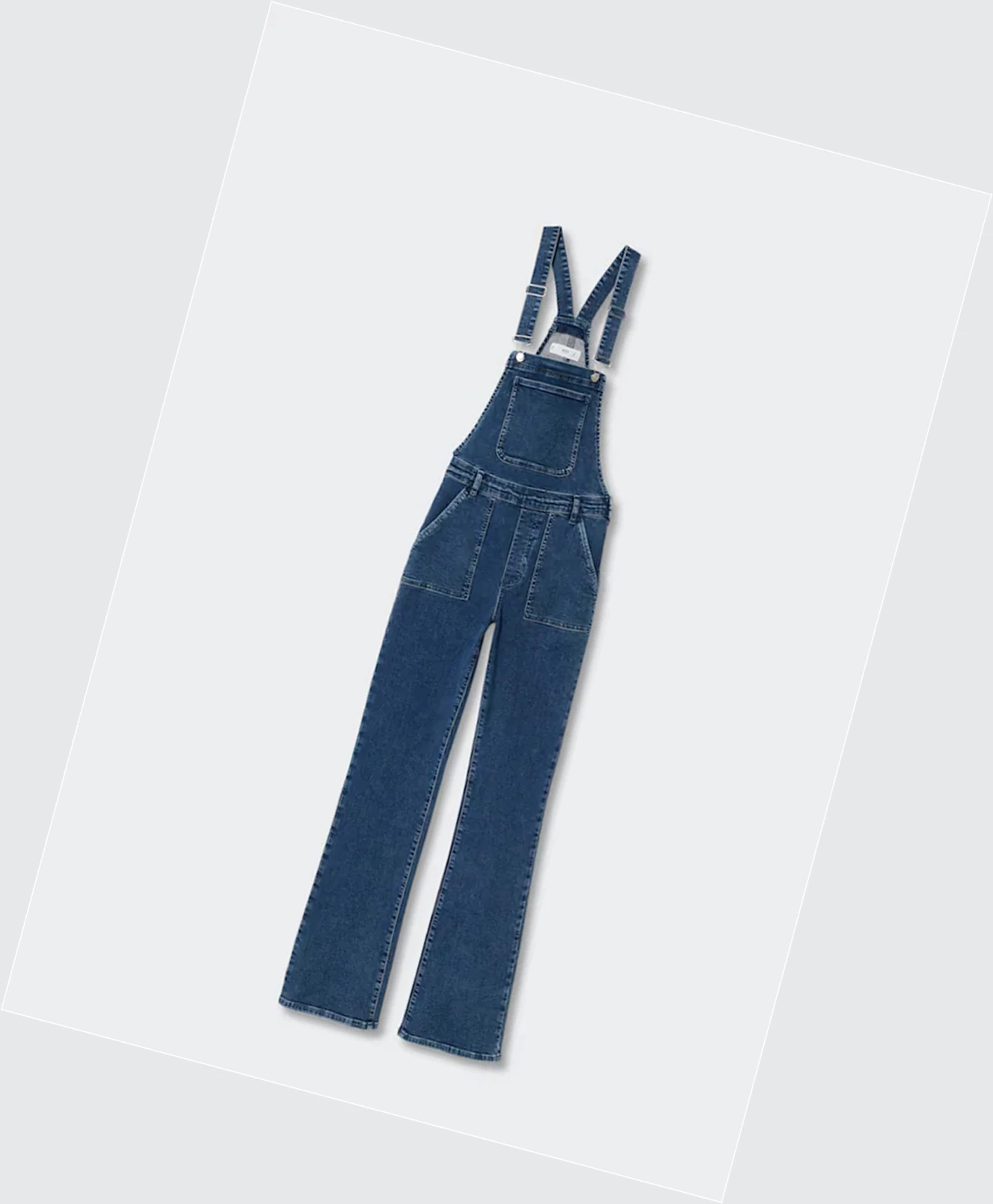 Kombinéza Mango Long Denim Dungarees Damske Tmavo Modre | SK861138