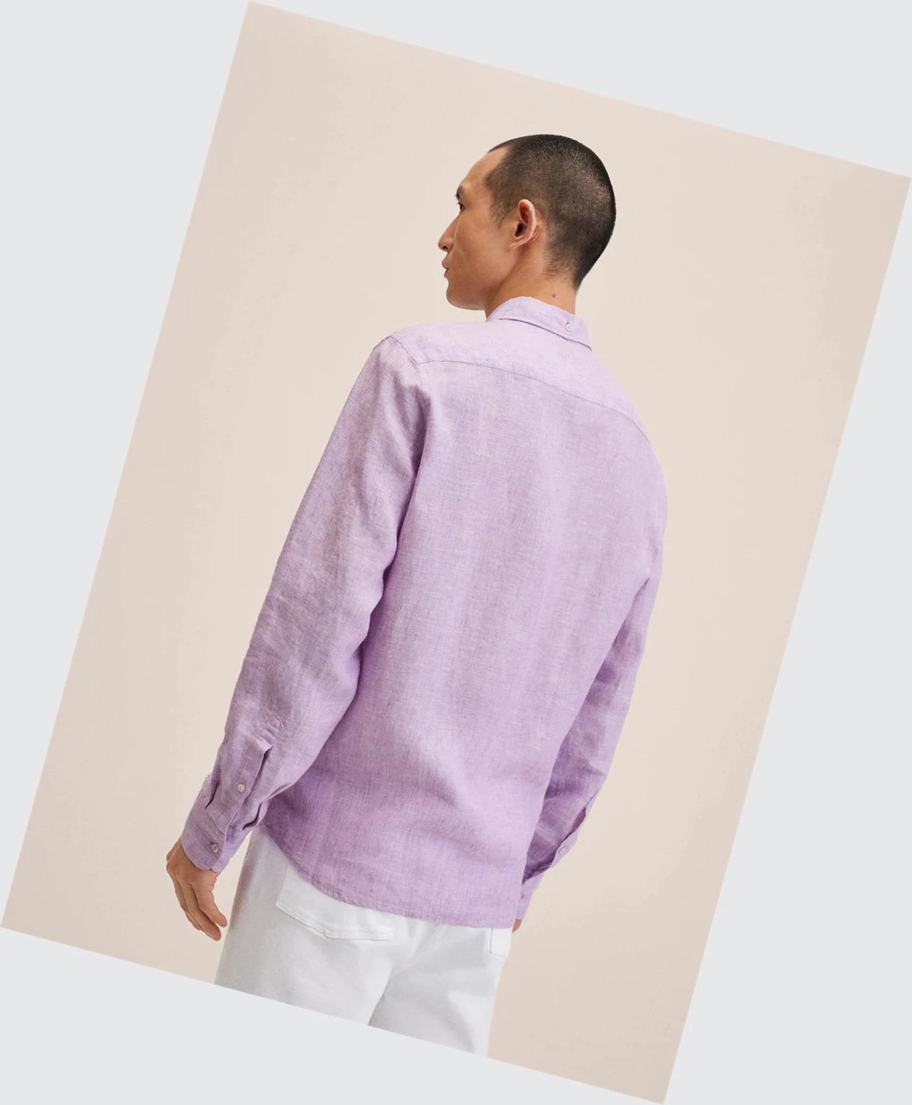 Kosele Mango 100% Linen Slim Fit Panske Violet | SK861648